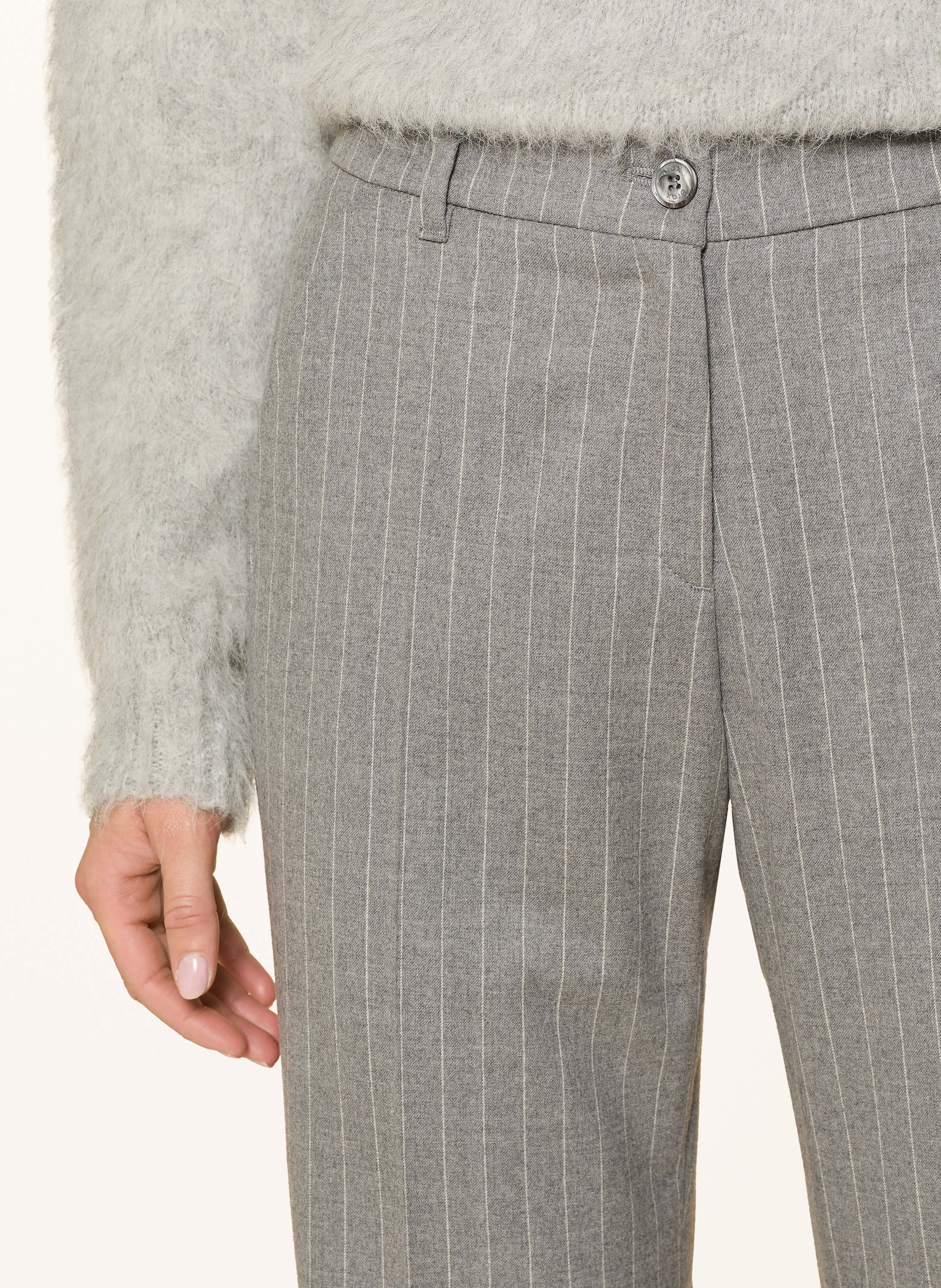 Thumbnail - Brax Marlenehose Maine Aus Flanell grau