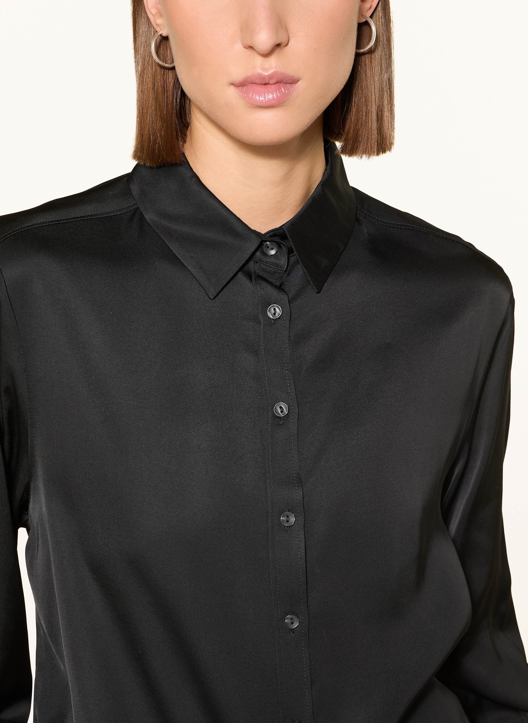 Thumbnail - Brax Hemdbluse Vic Aus Satin schwarz