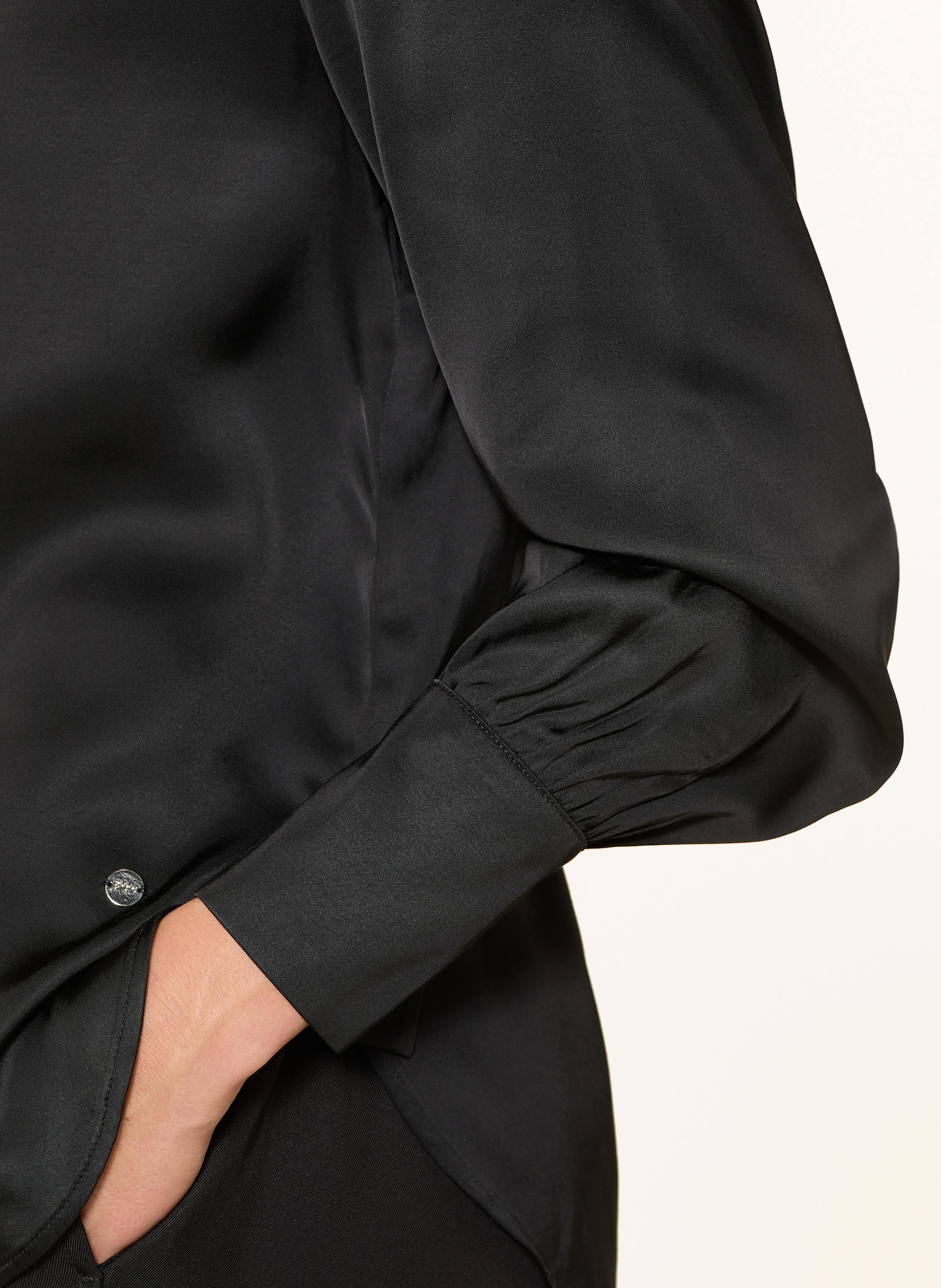 Thumbnail - Brax Hemdbluse Vic Aus Satin schwarz