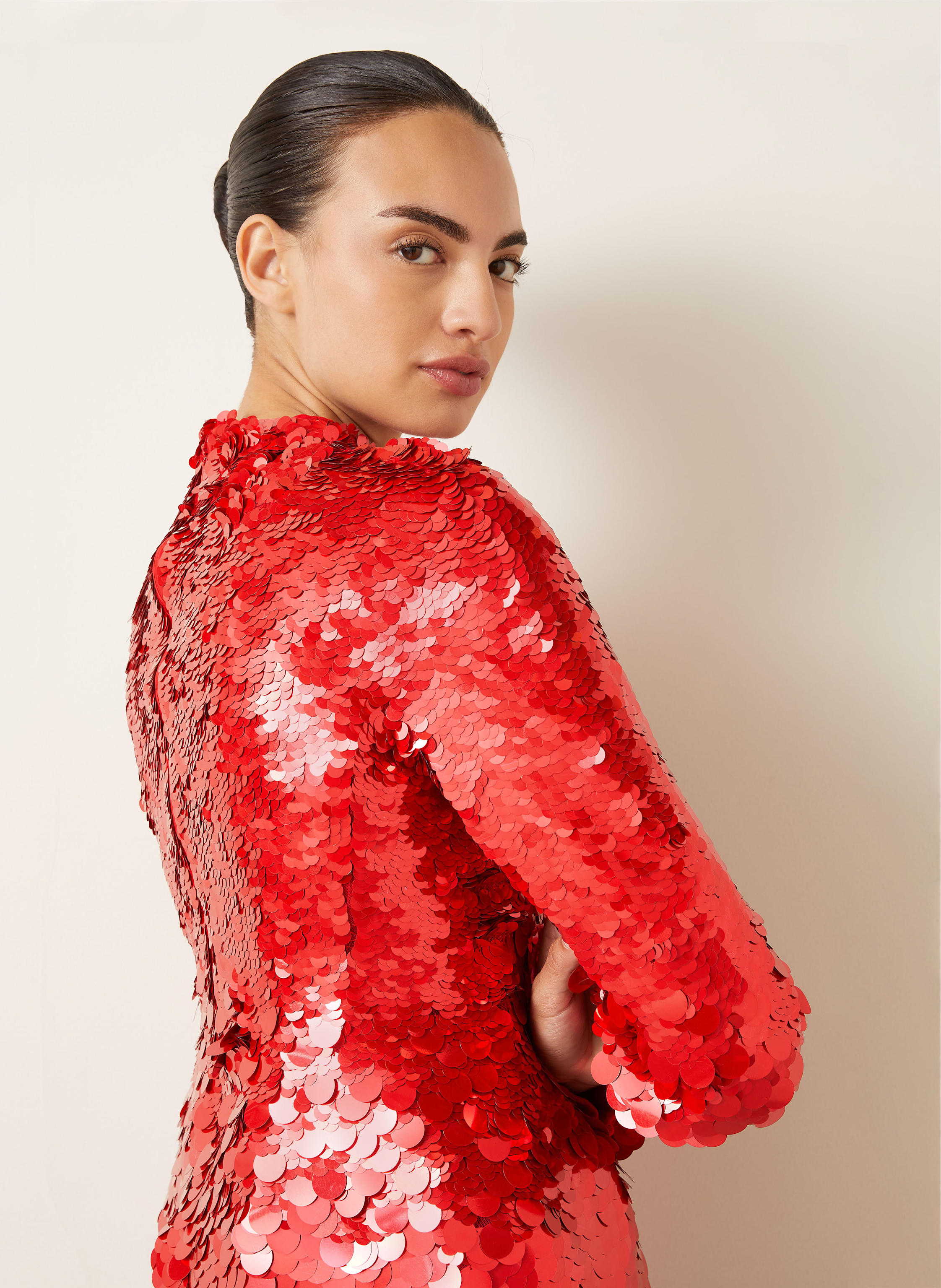 Thumbnail - Sportmax Cocktailkleid tefrite04 Mit Pailletten rot