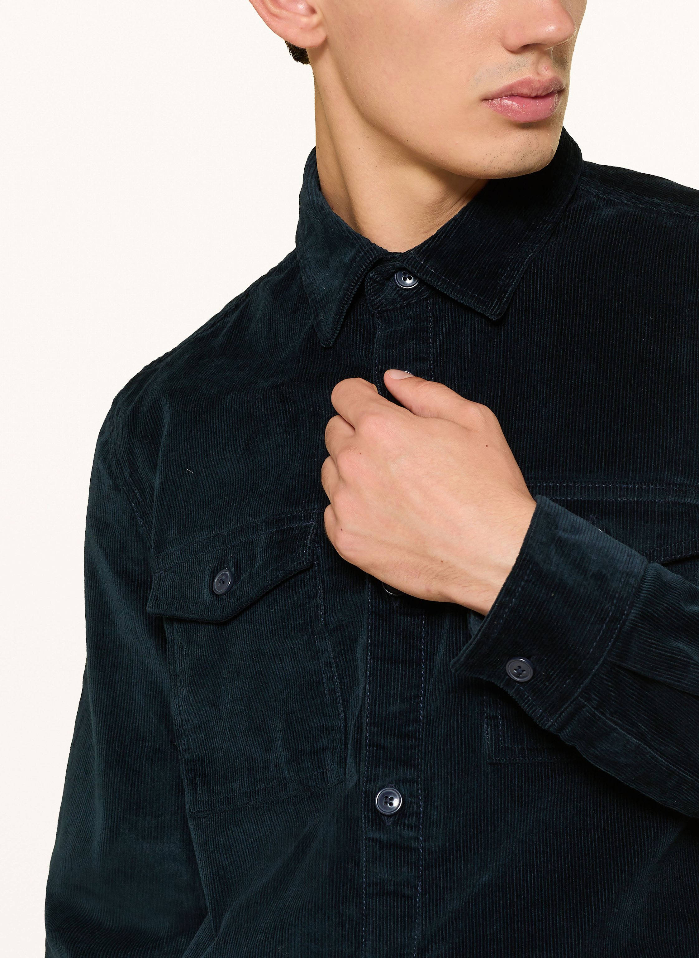 Thumbnail - Barbour Cord-Overshirt blau