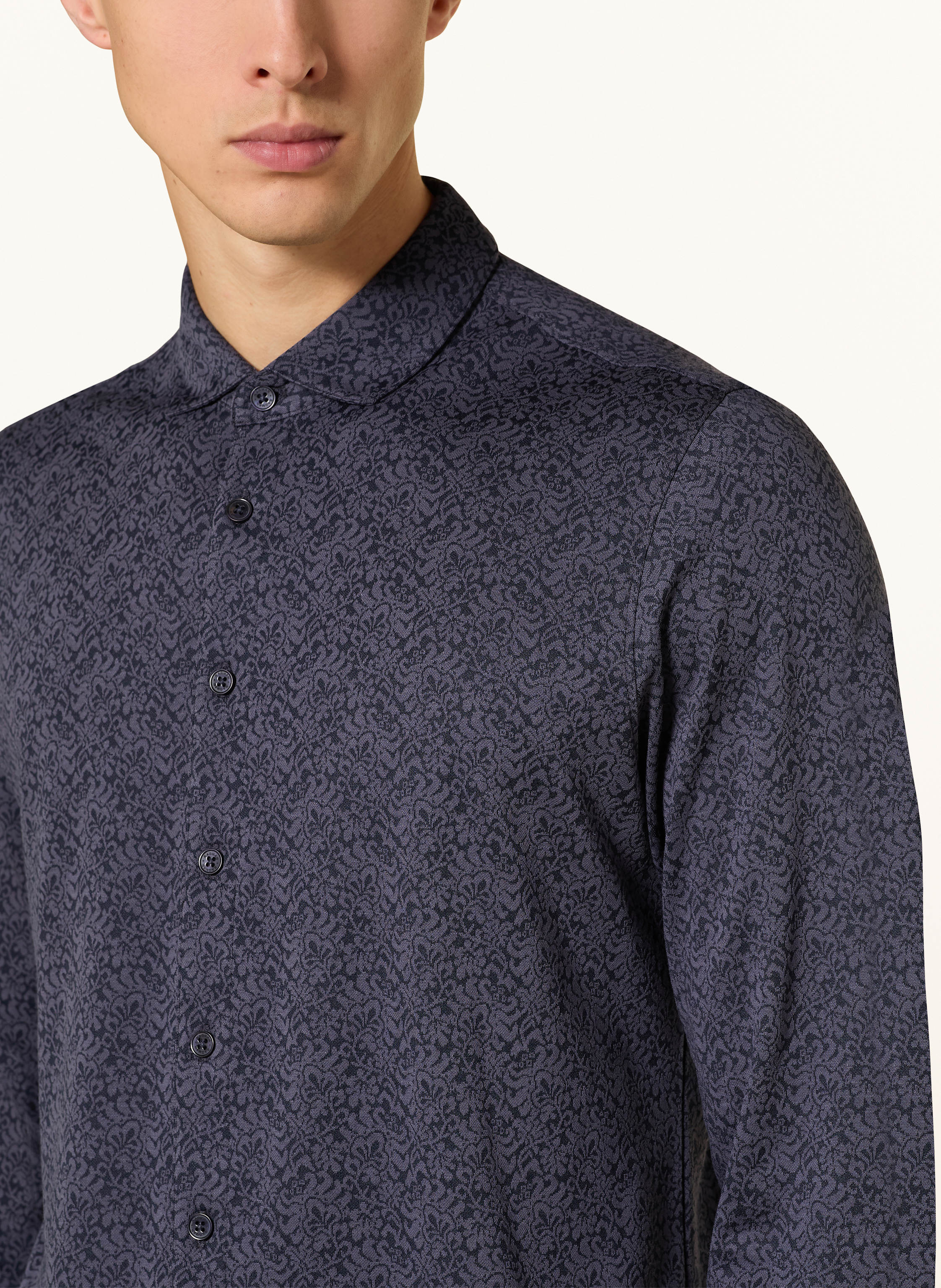 Thumbnail - Ragman Jerseyhemd Modern Fit blau