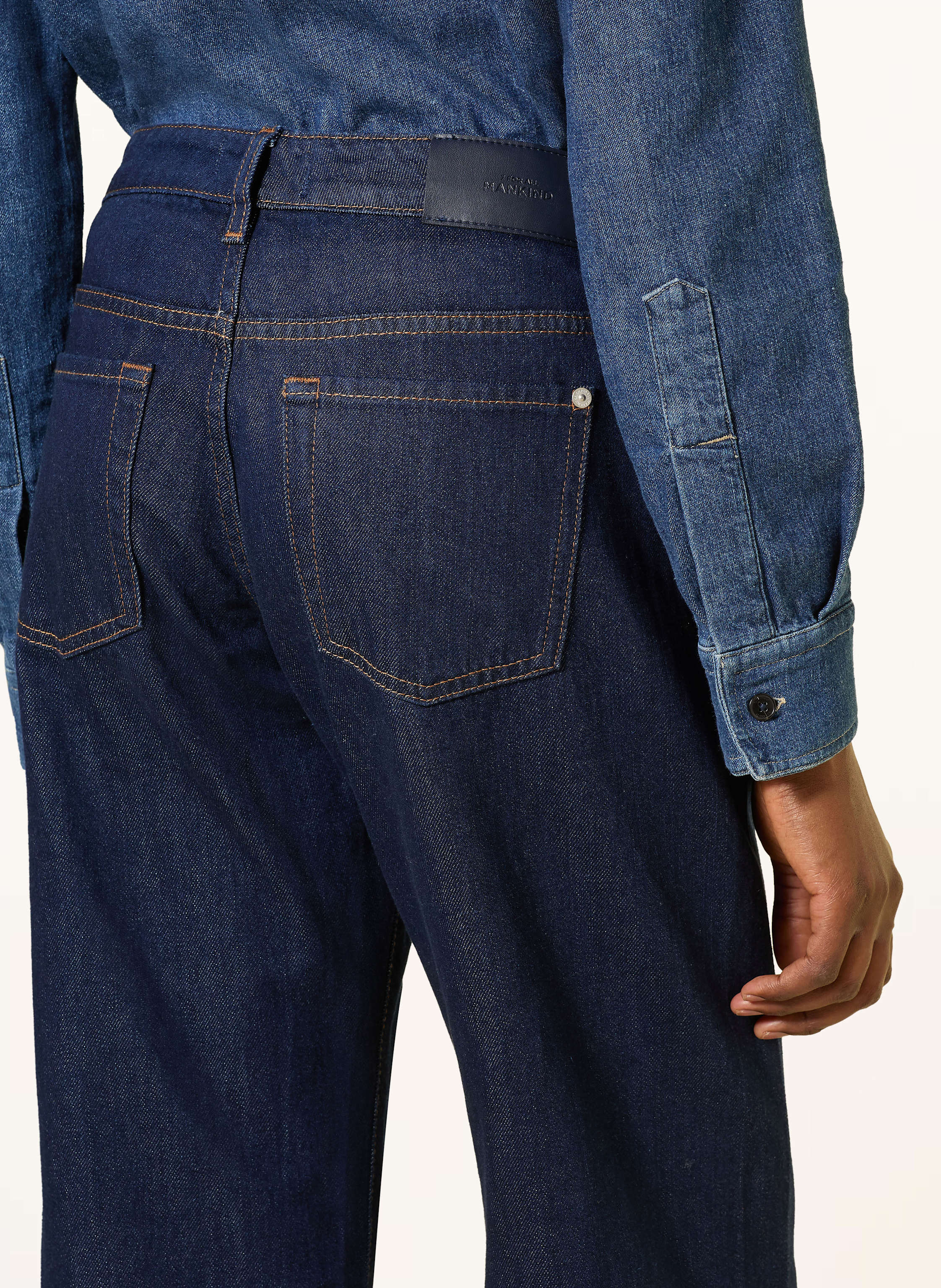 Thumbnail - 7 For All Mankind Straight Jeans Low Straight blau