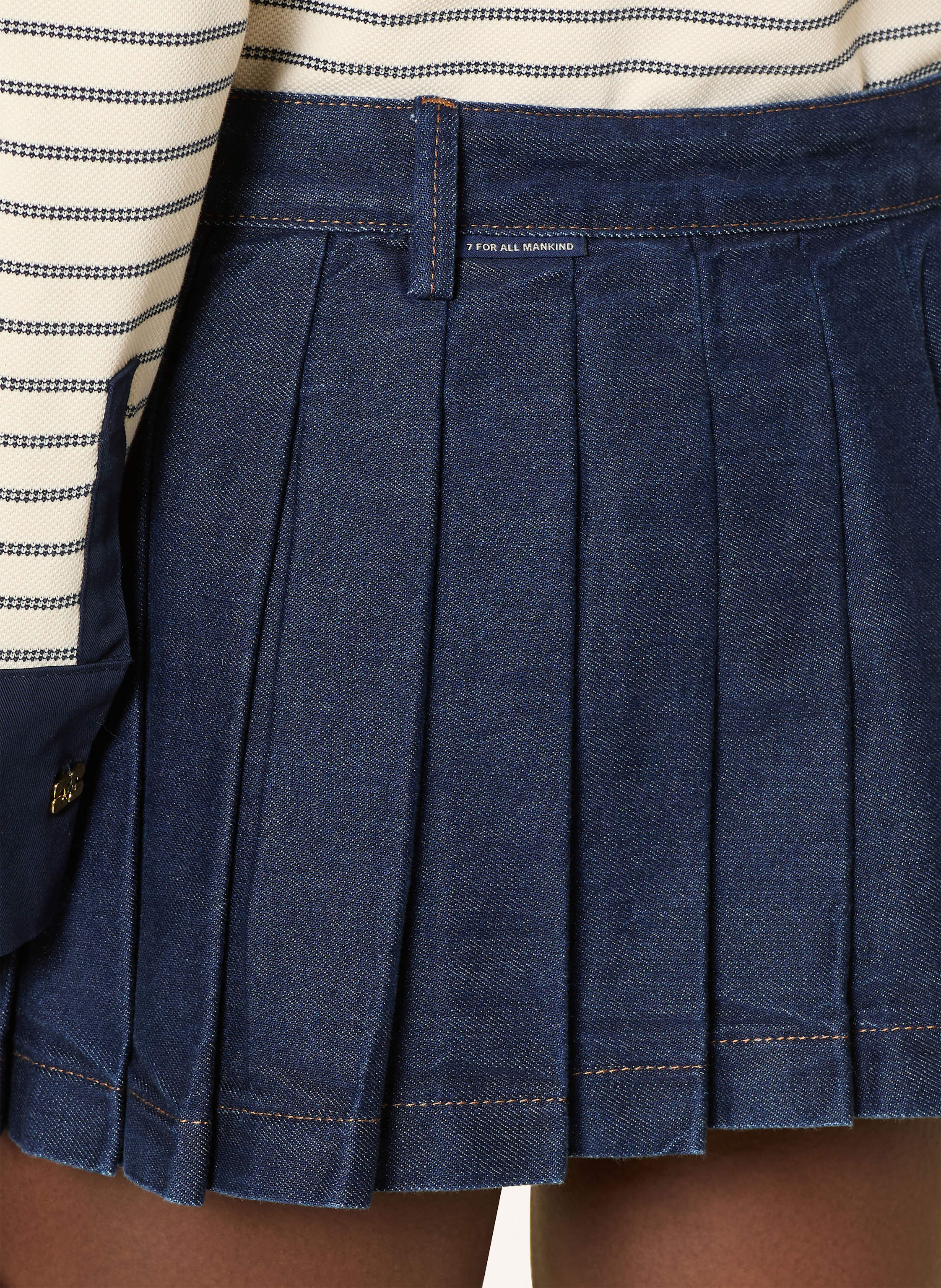 Thumbnail - 7 For All Mankind Jeansrock blau