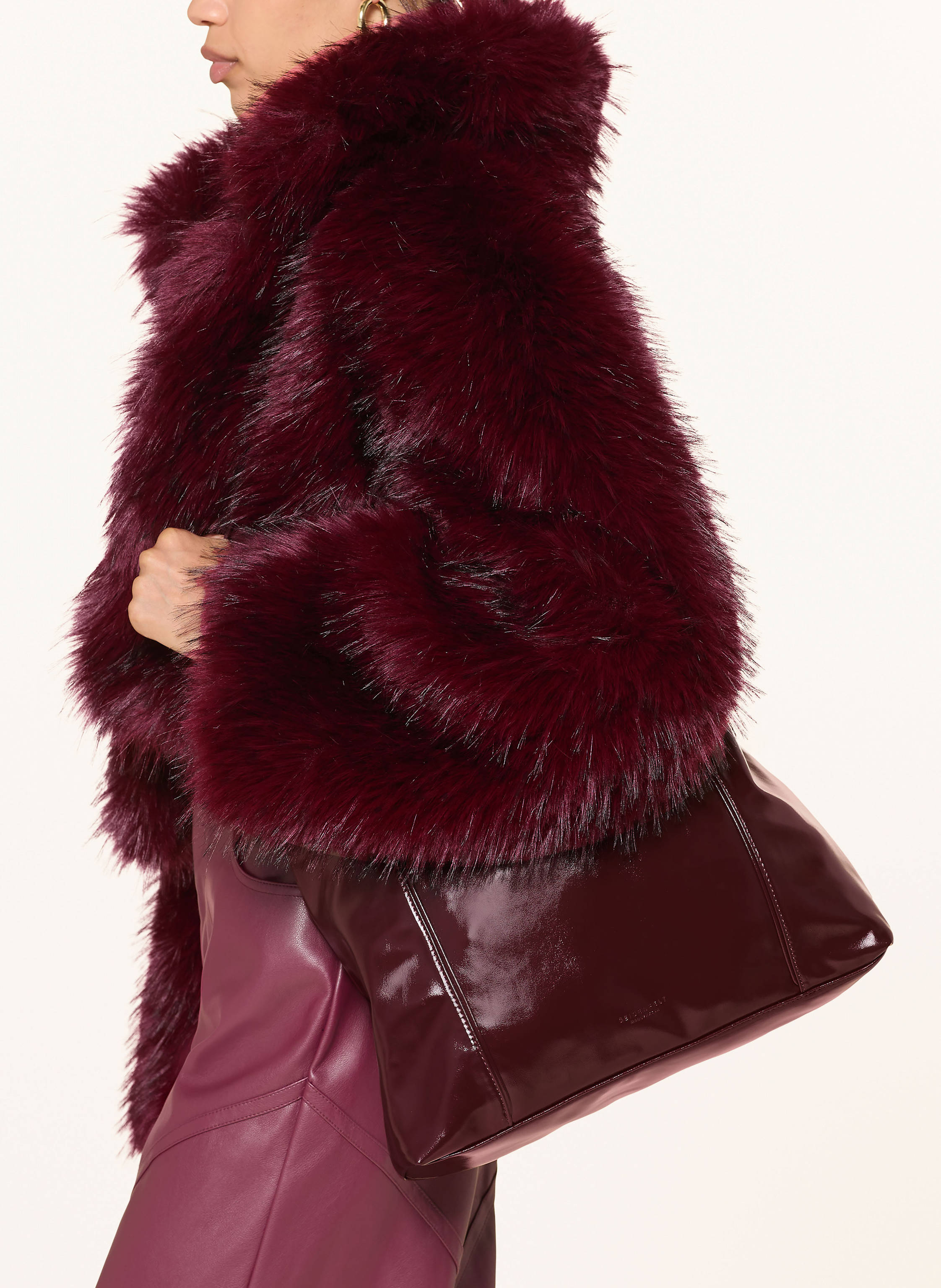 Thumbnail - Seidenfelt Beuteltasche Delary rot