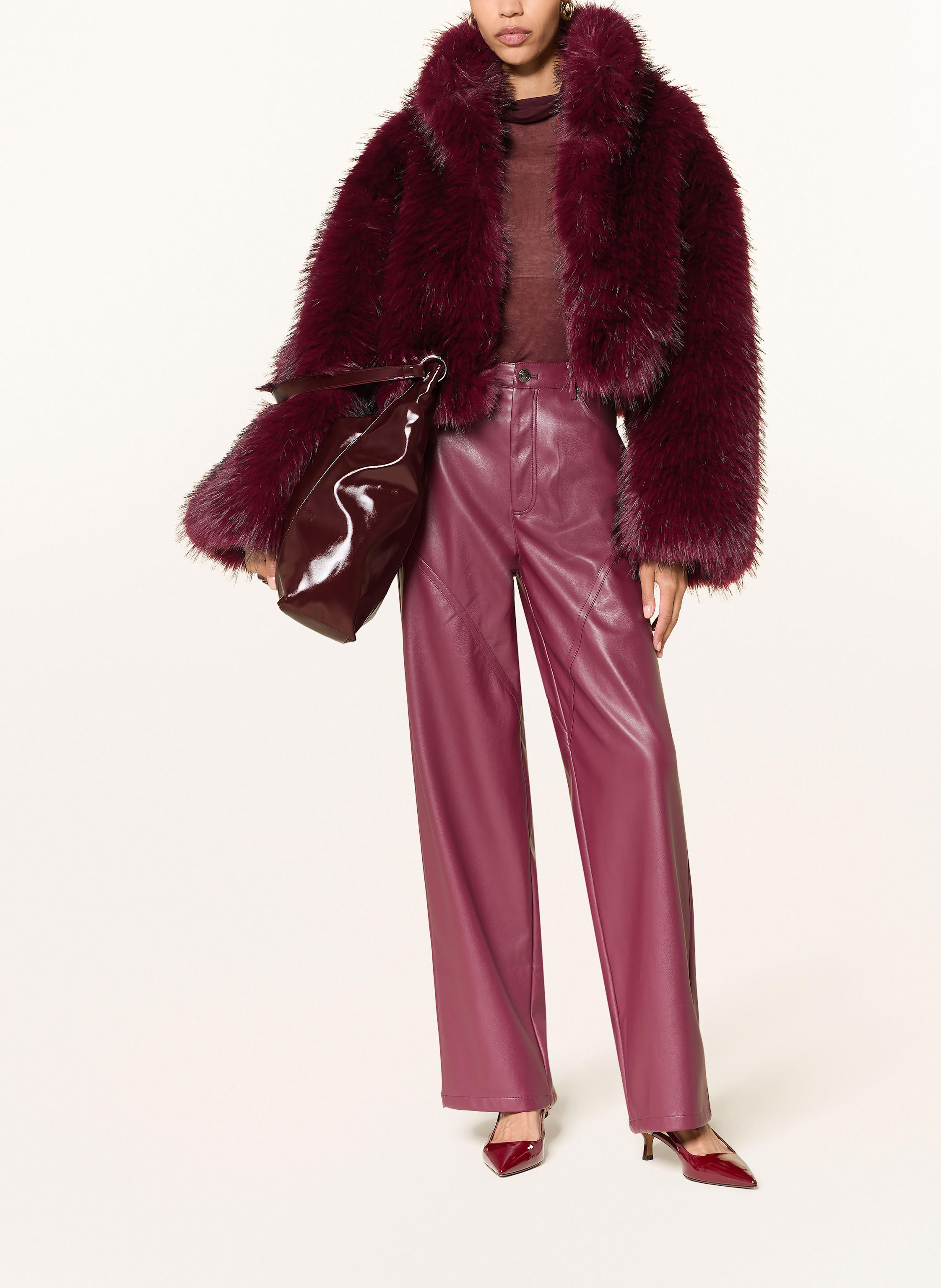 Thumbnail - Seidenfelt Beuteltasche Delary rot