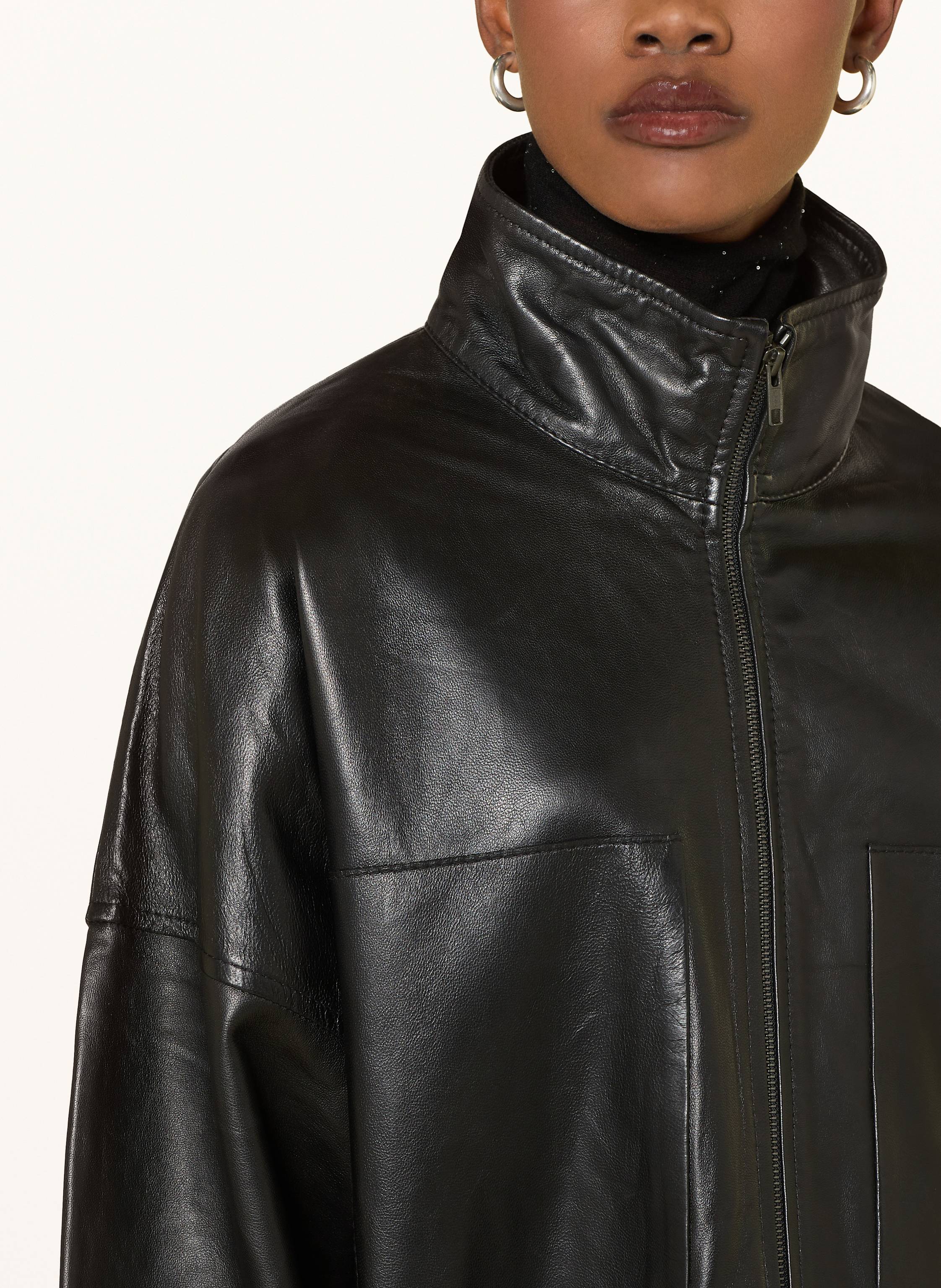 Thumbnail - Drykorn Lederjacke Elstow schwarz