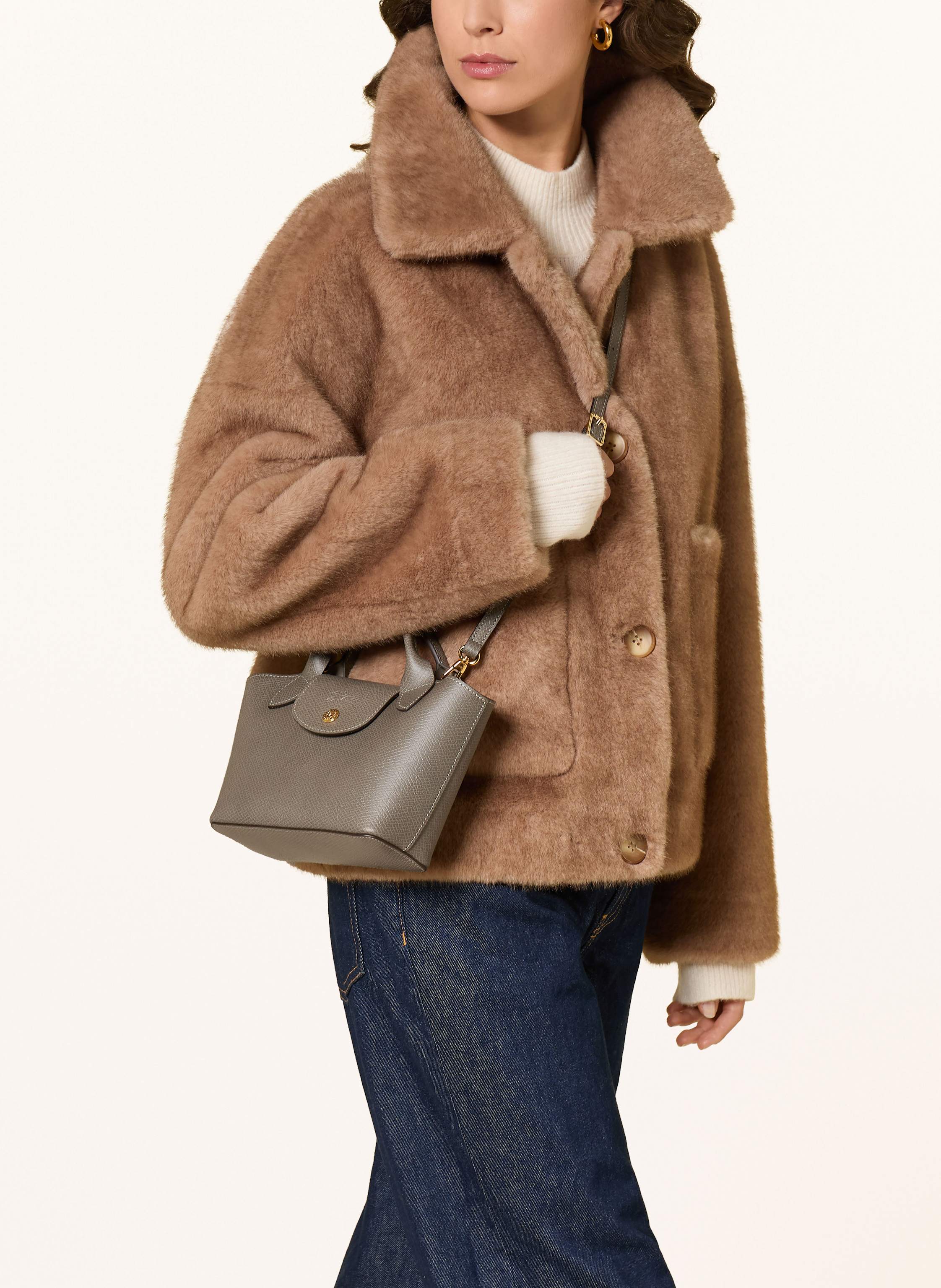 Thumbnail - Longchamp Handtasche Épure Xs grau