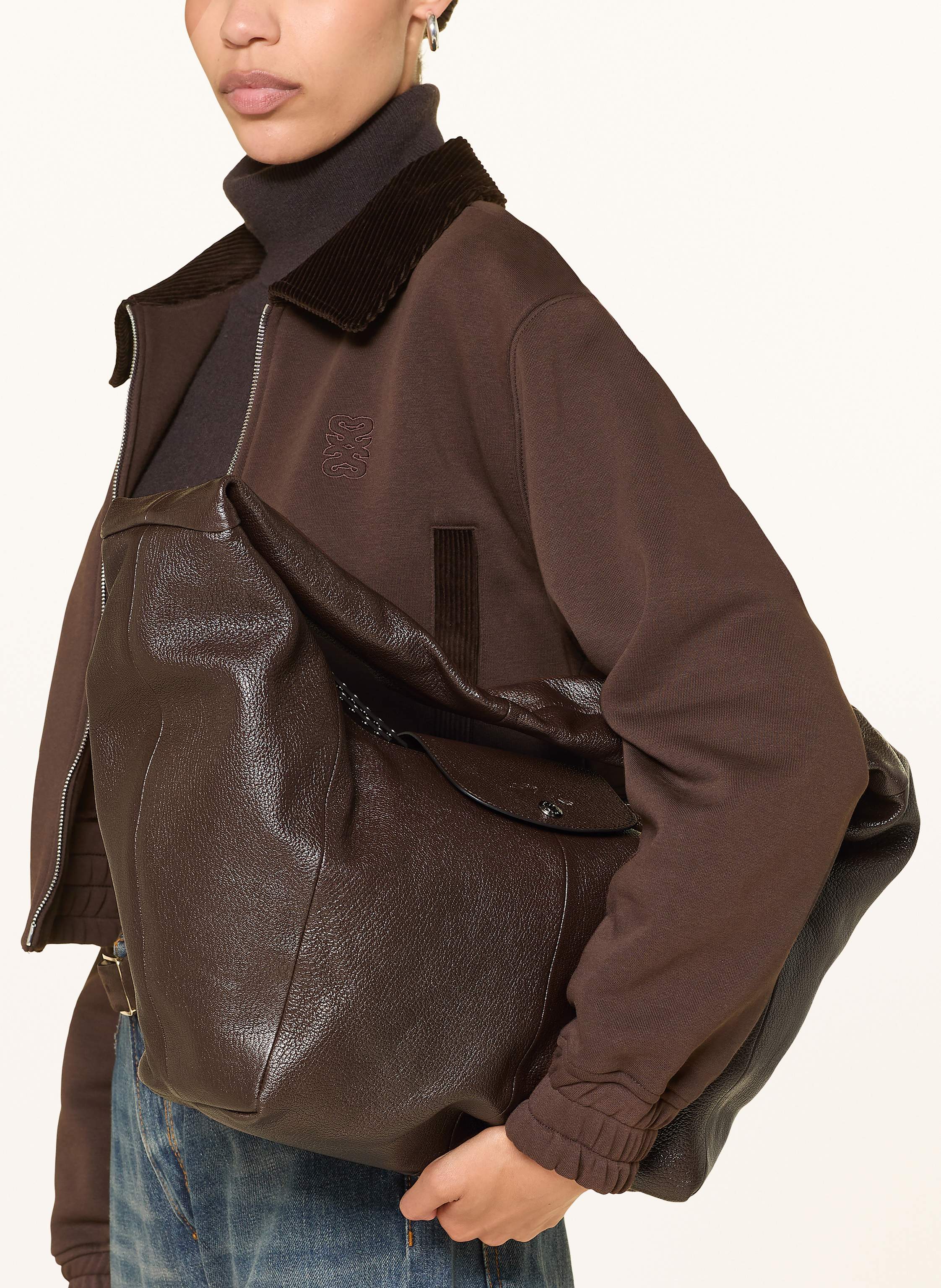 Thumbnail - Longchamp Beuteltasche Le Pliage Large braun