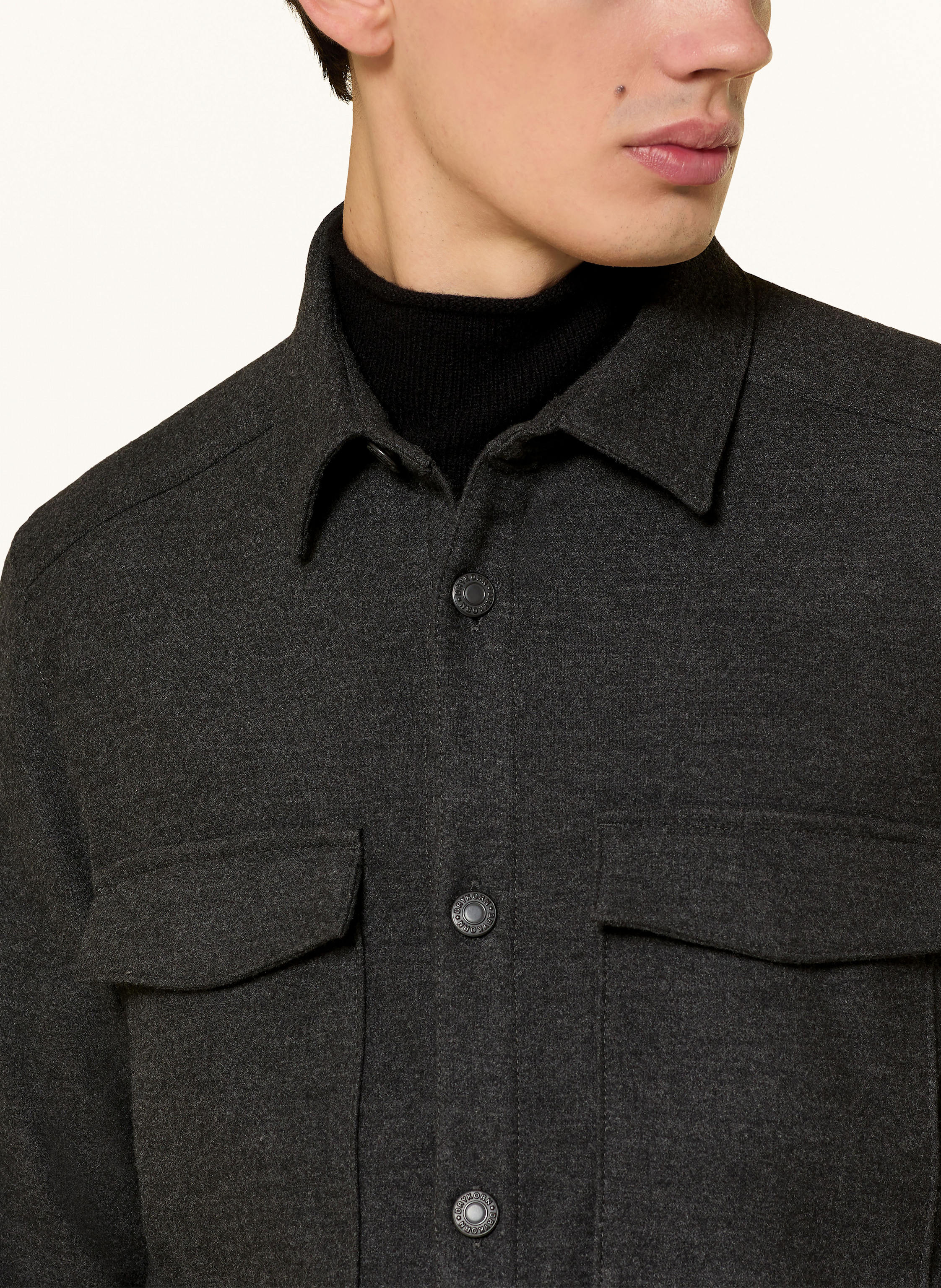 Thumbnail - Drykorn Flanell-Overshirt Gunray grau