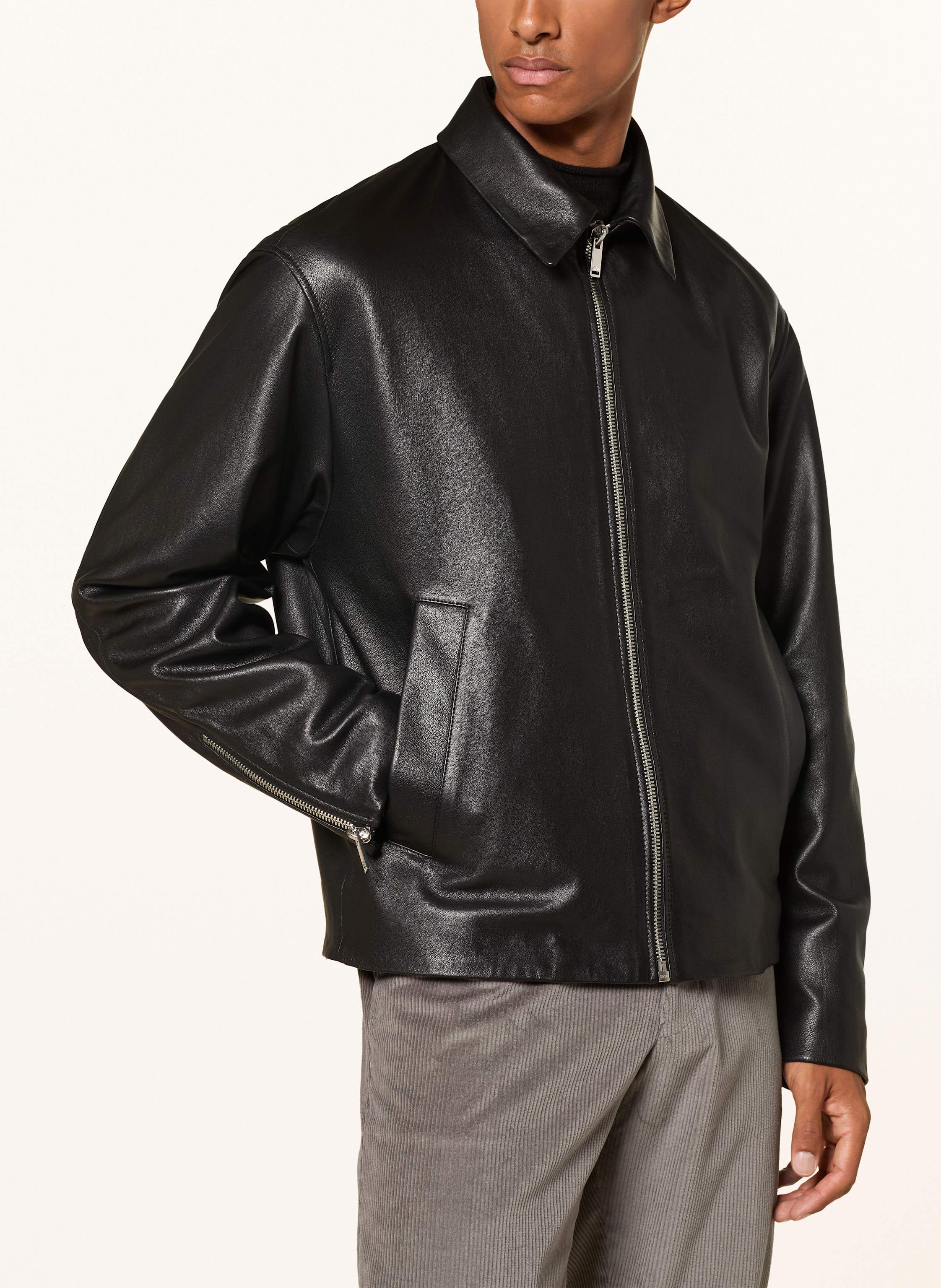 Thumbnail - Drykorn Lederjacke Rikko schwarz