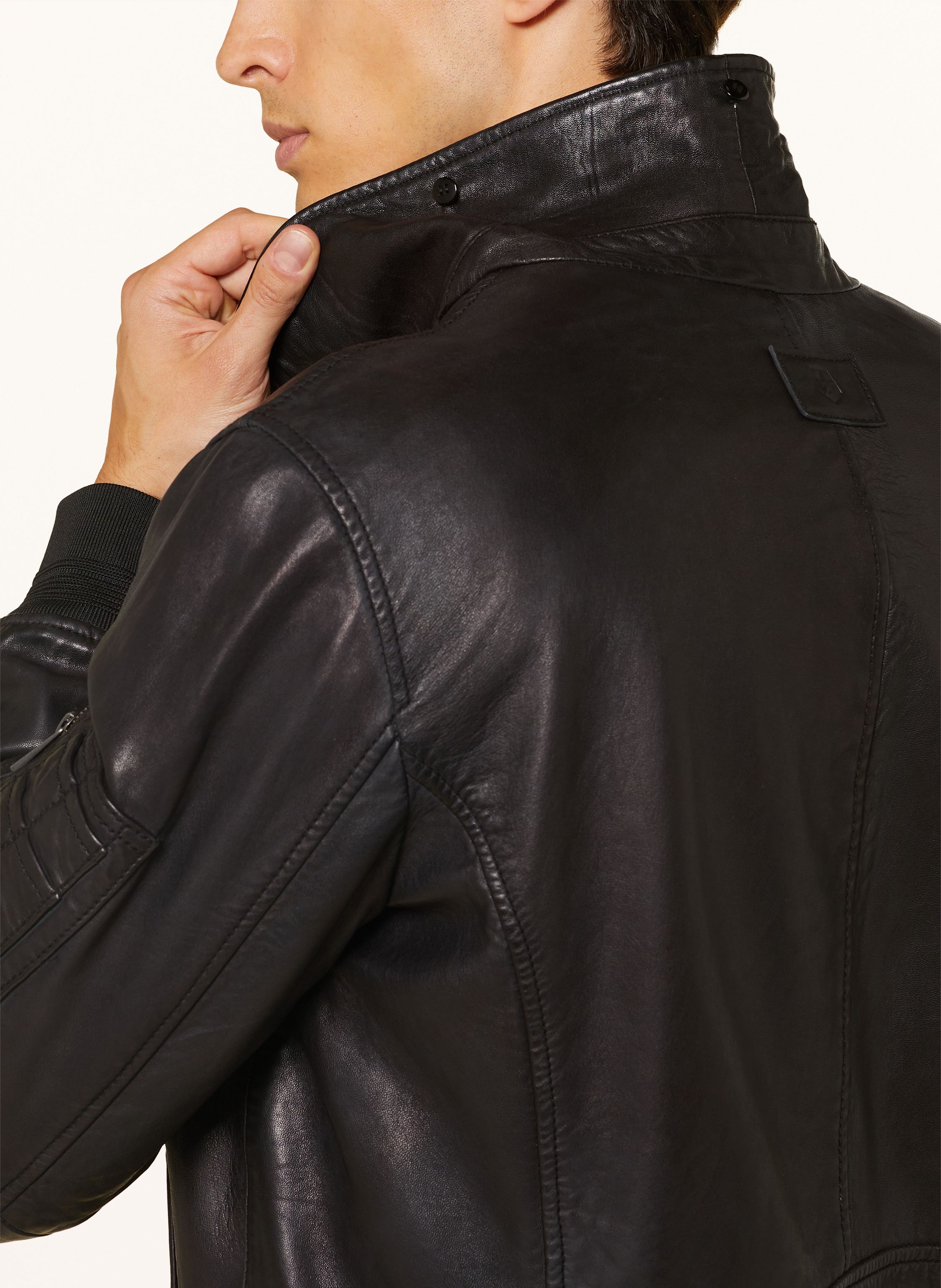 Thumbnail - Milestone Lederjacke Mstom schwarz