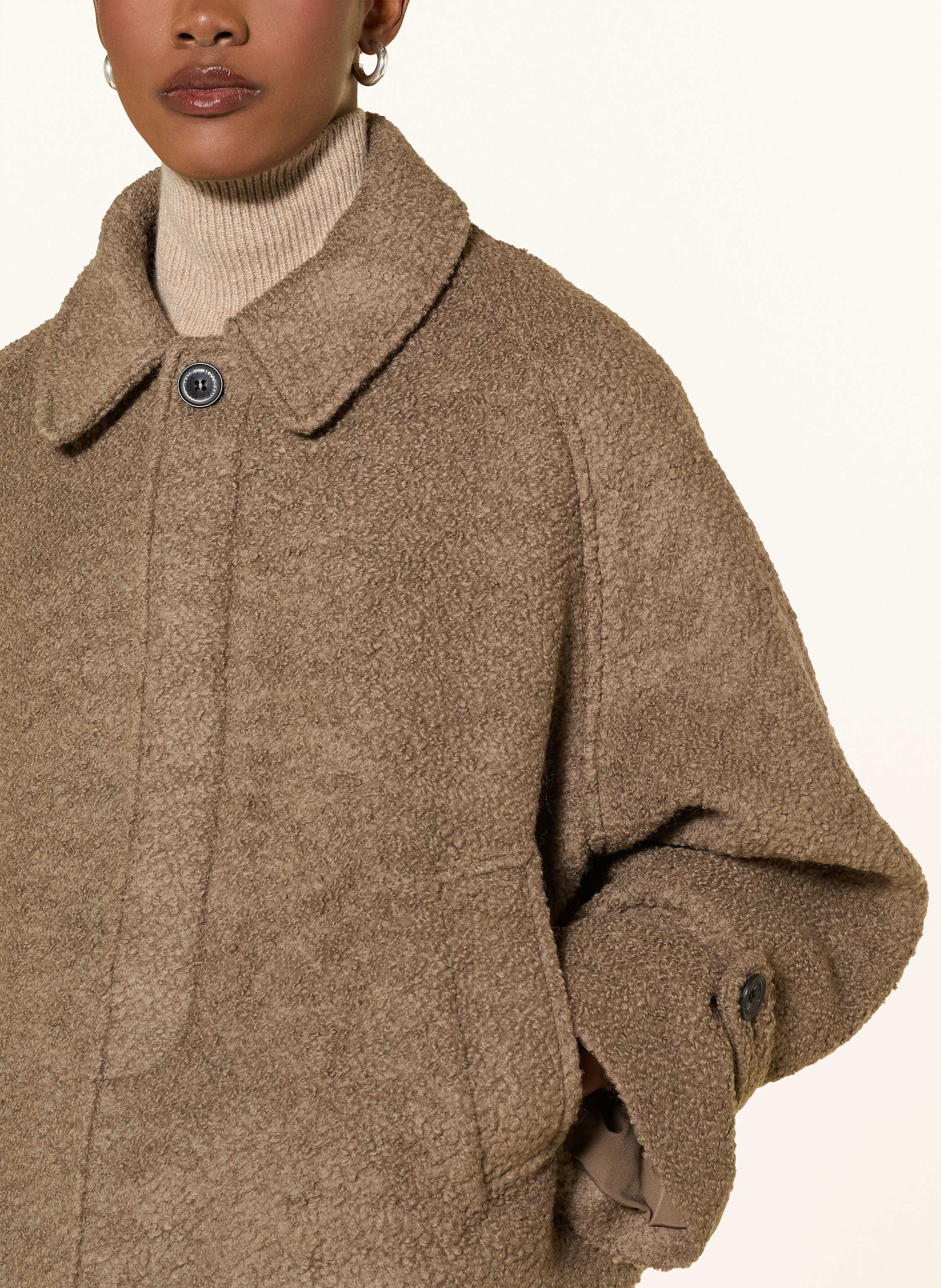 Thumbnail - Meotine Bouclé-Jacke Gia braun