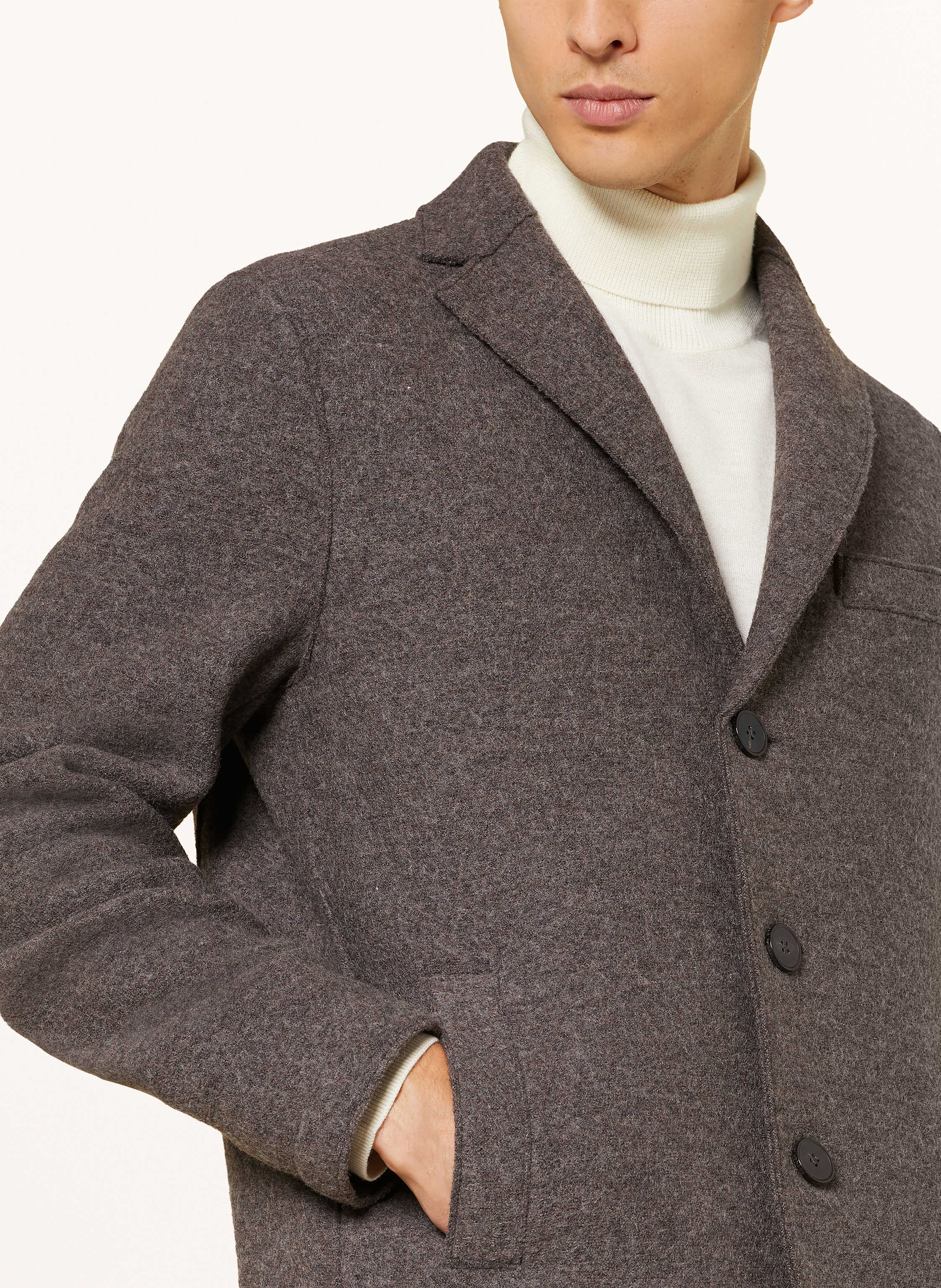 Thumbnail - Harris Wharf London Wollmantel braun