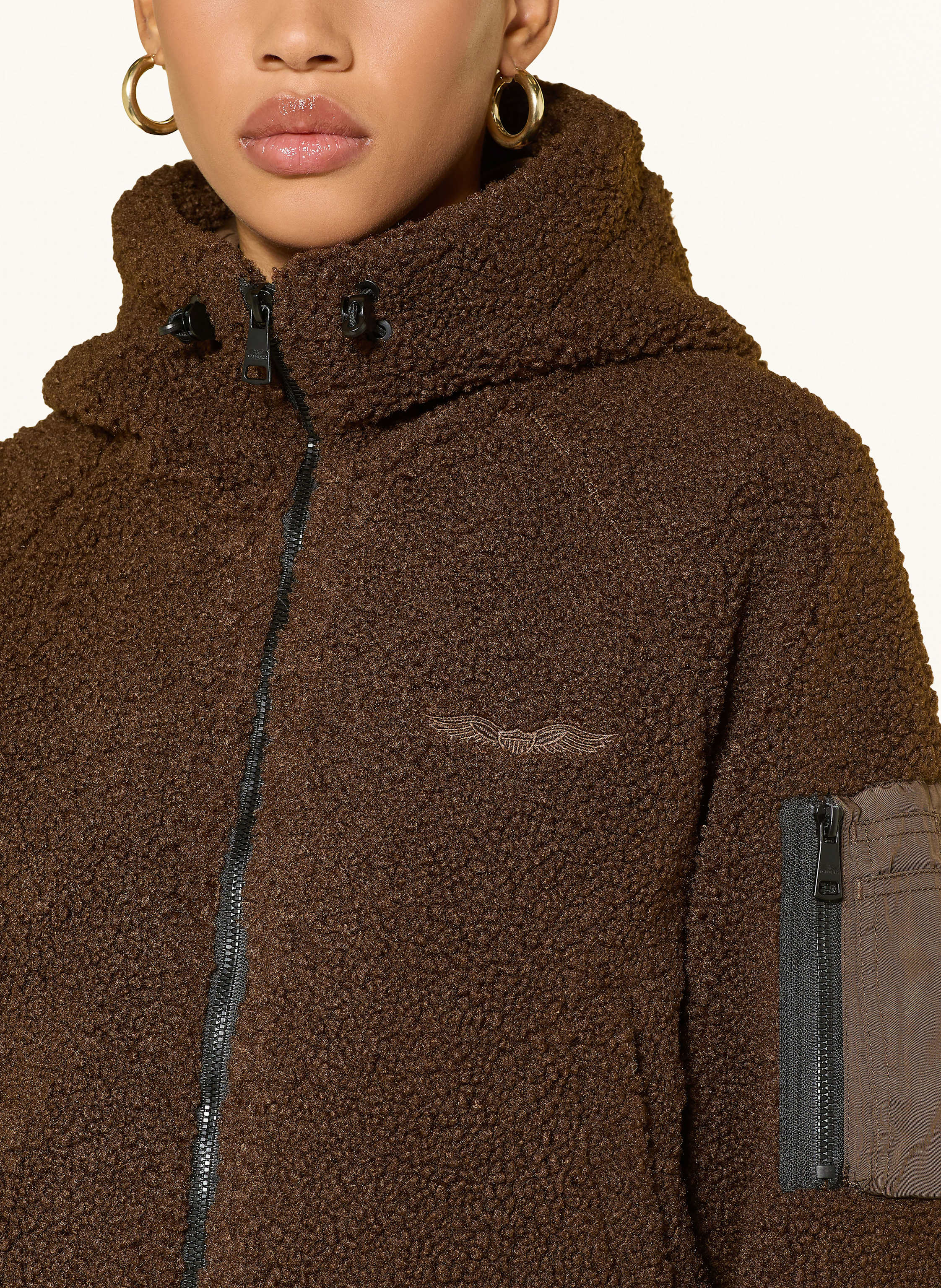 Thumbnail - Bombers Original Teddyfell-Jacke braun