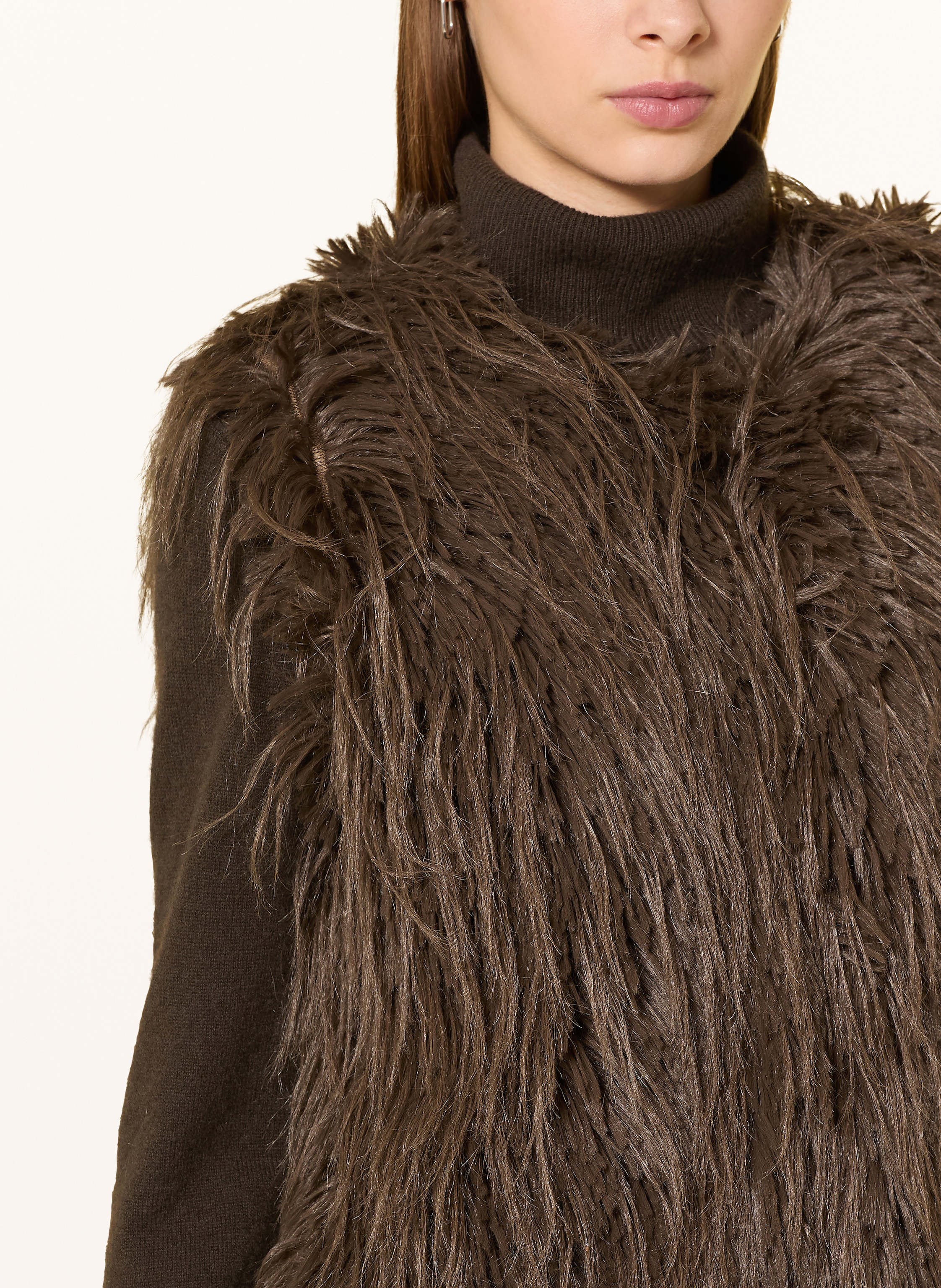 Thumbnail - Grace Kunstpelz-Weste braun