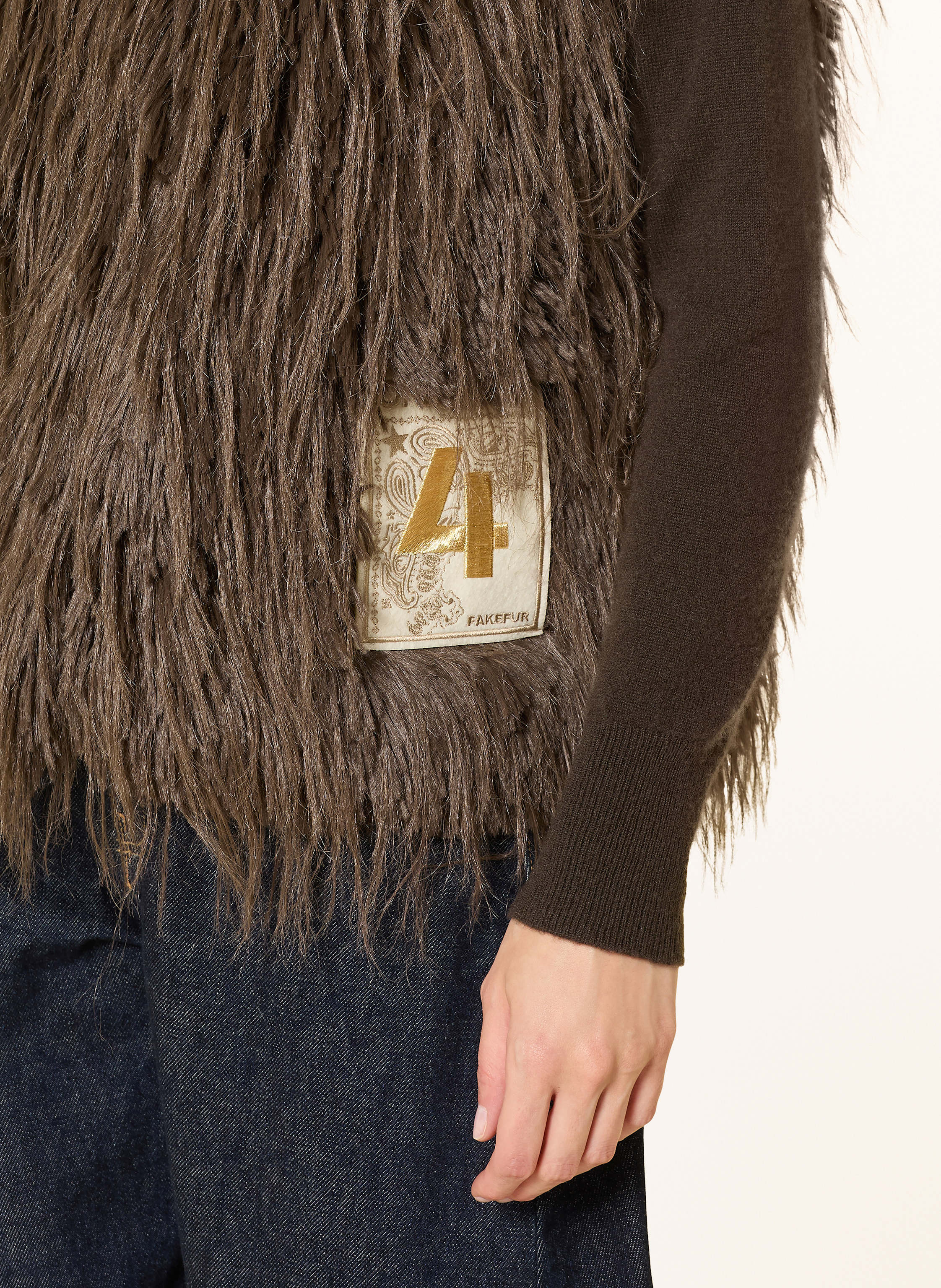 Thumbnail - Grace Kunstpelz-Weste braun