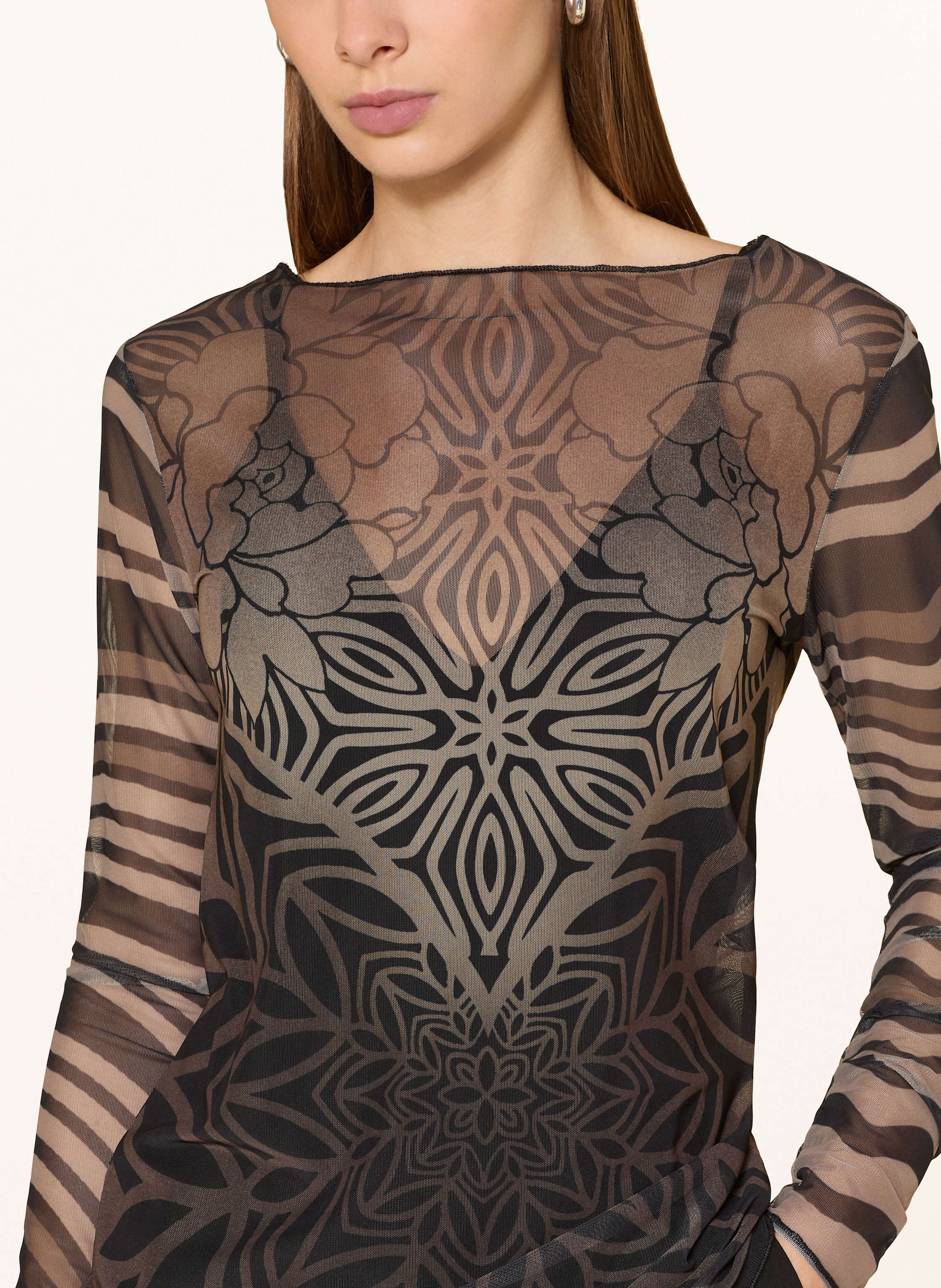 Thumbnail - Grace Longsleeve Aus Mesh beige