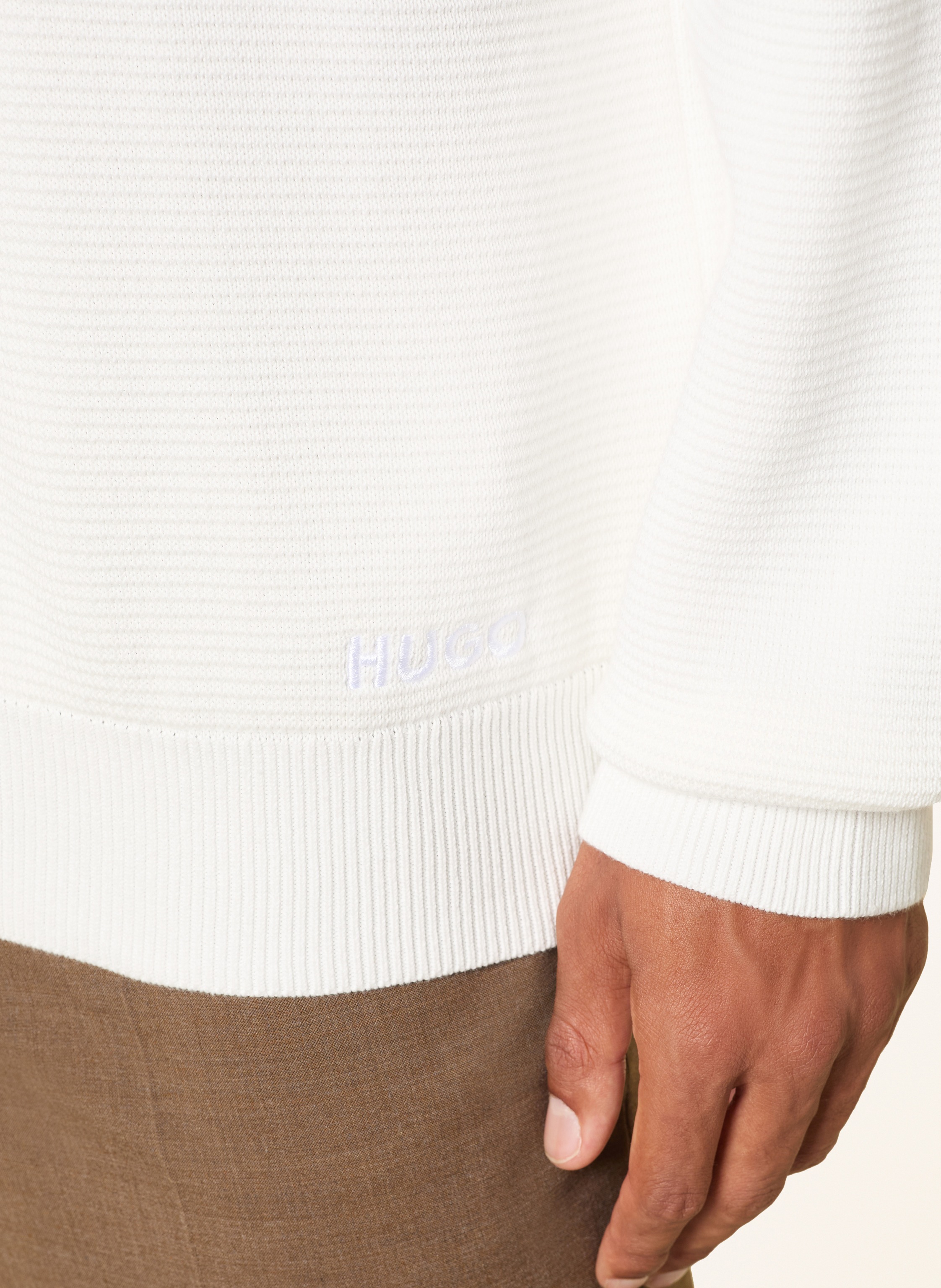 Thumbnail - Hugo Strick-Poloshirt San Pauley weiss