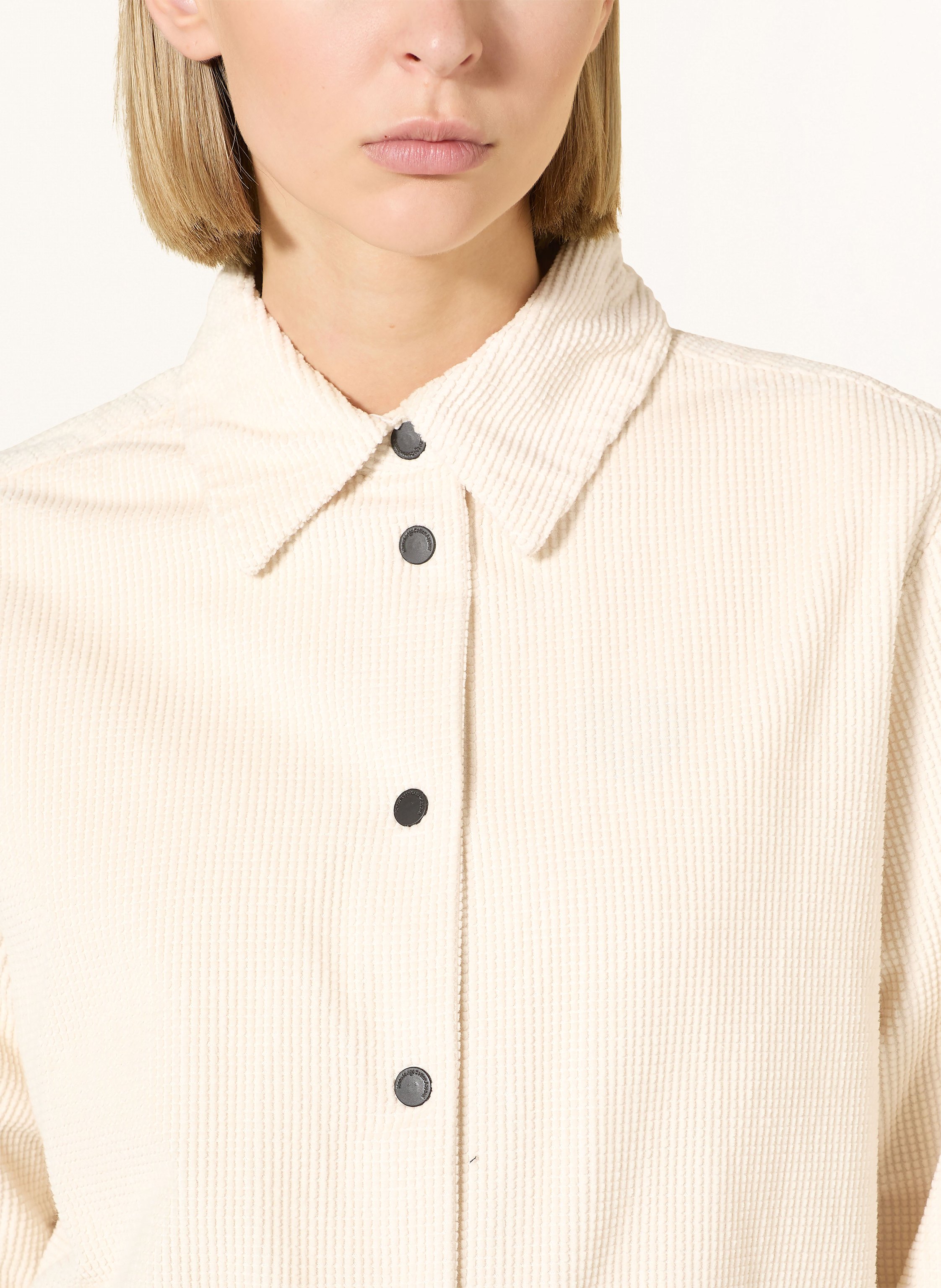 Thumbnail - Knowledgecotton Apparel Hemdbluse Aus Cord weiss