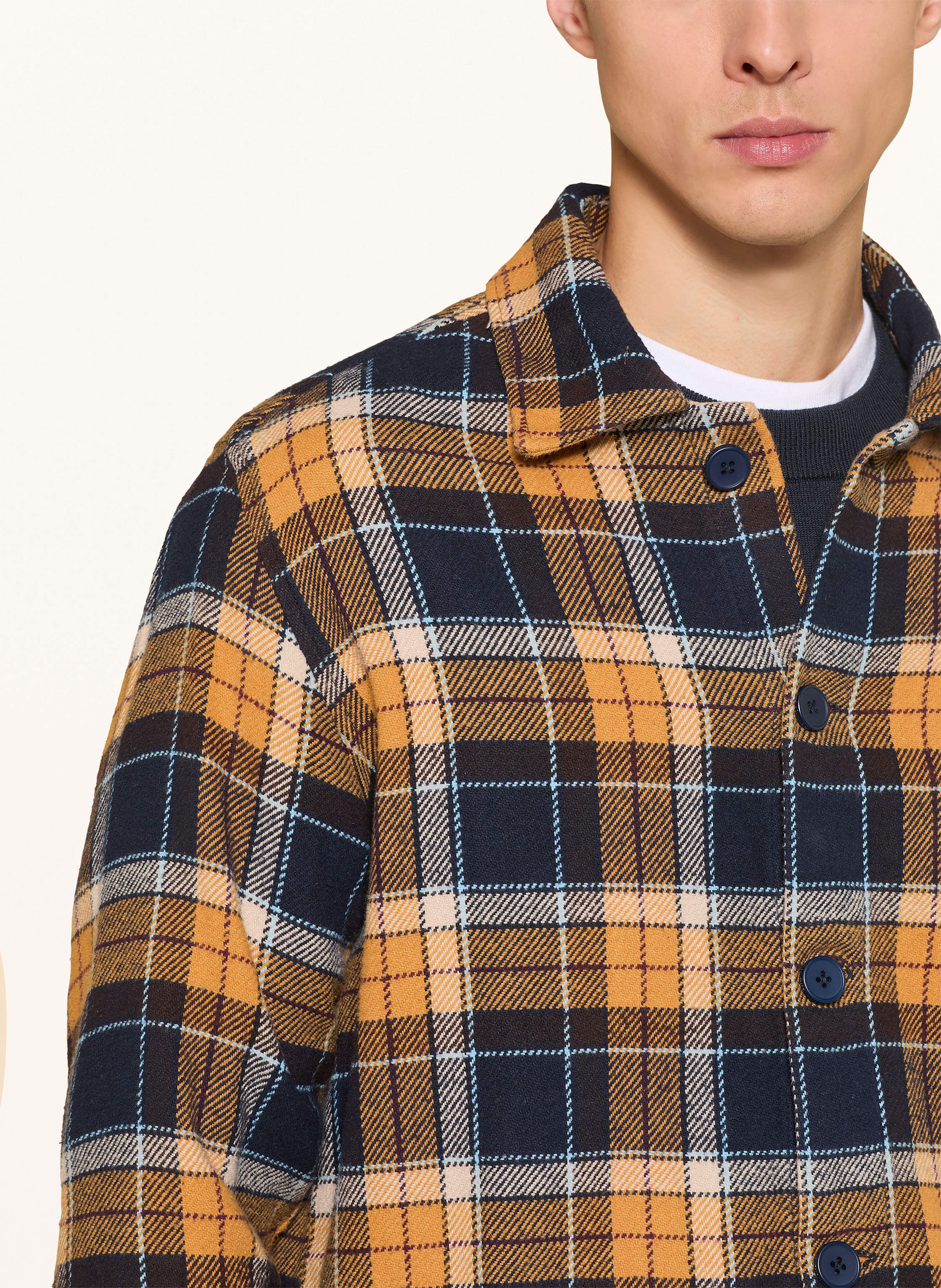 Thumbnail - Knowledgecotton Apparel Flanellhemd Regular Fit blau