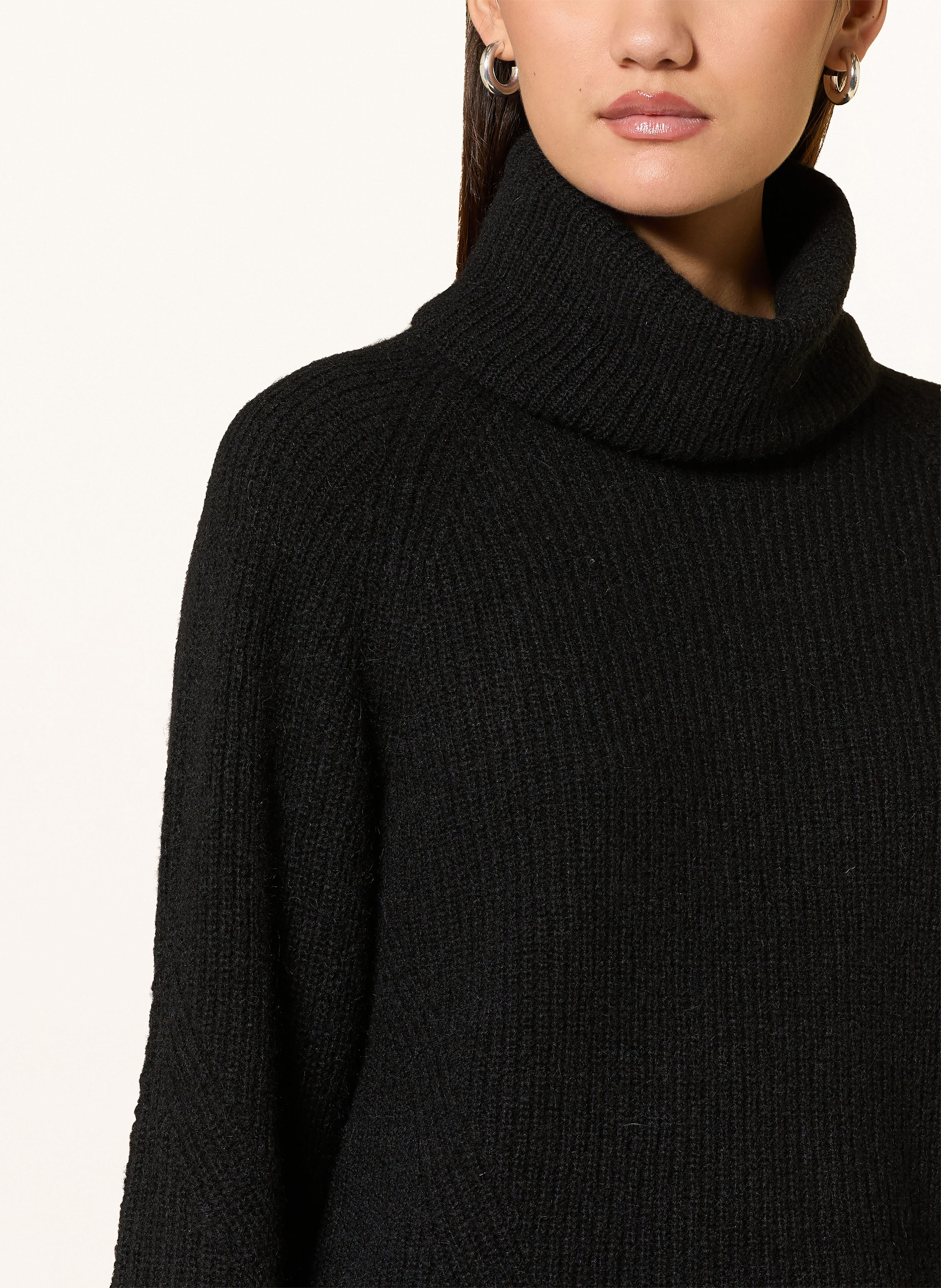 Thumbnail - Boss Rollkragenpullover Falodina Mit Alpaka schwarz