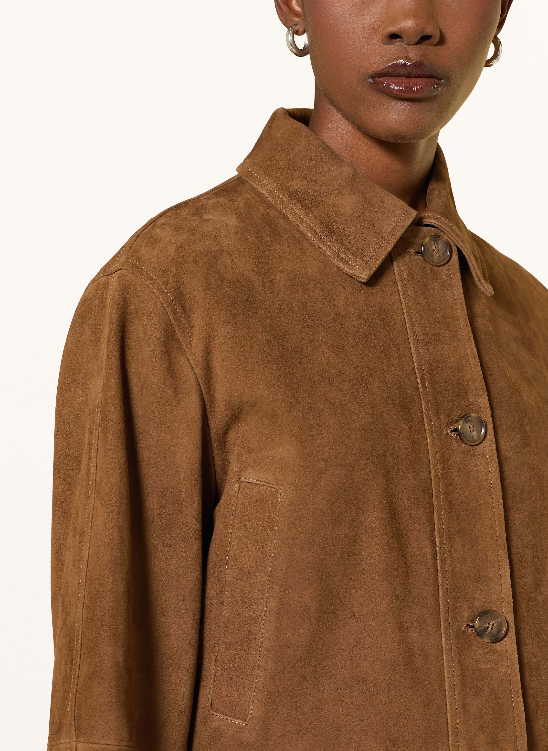 Thumbnail - Boss Lederjacke Sadela braun