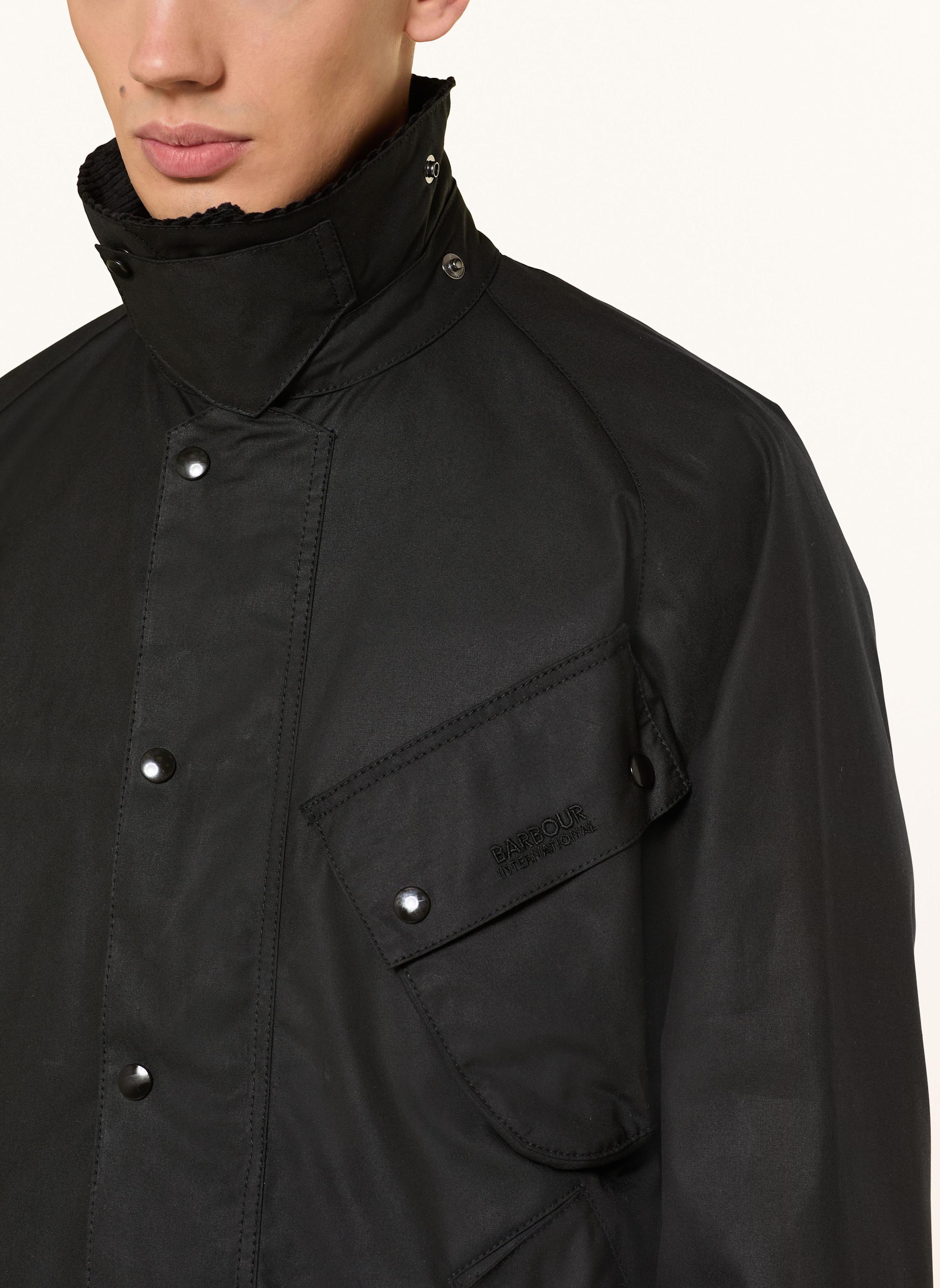 Thumbnail - Barbour International Fieldjacket Pacemaster Wax schwarz