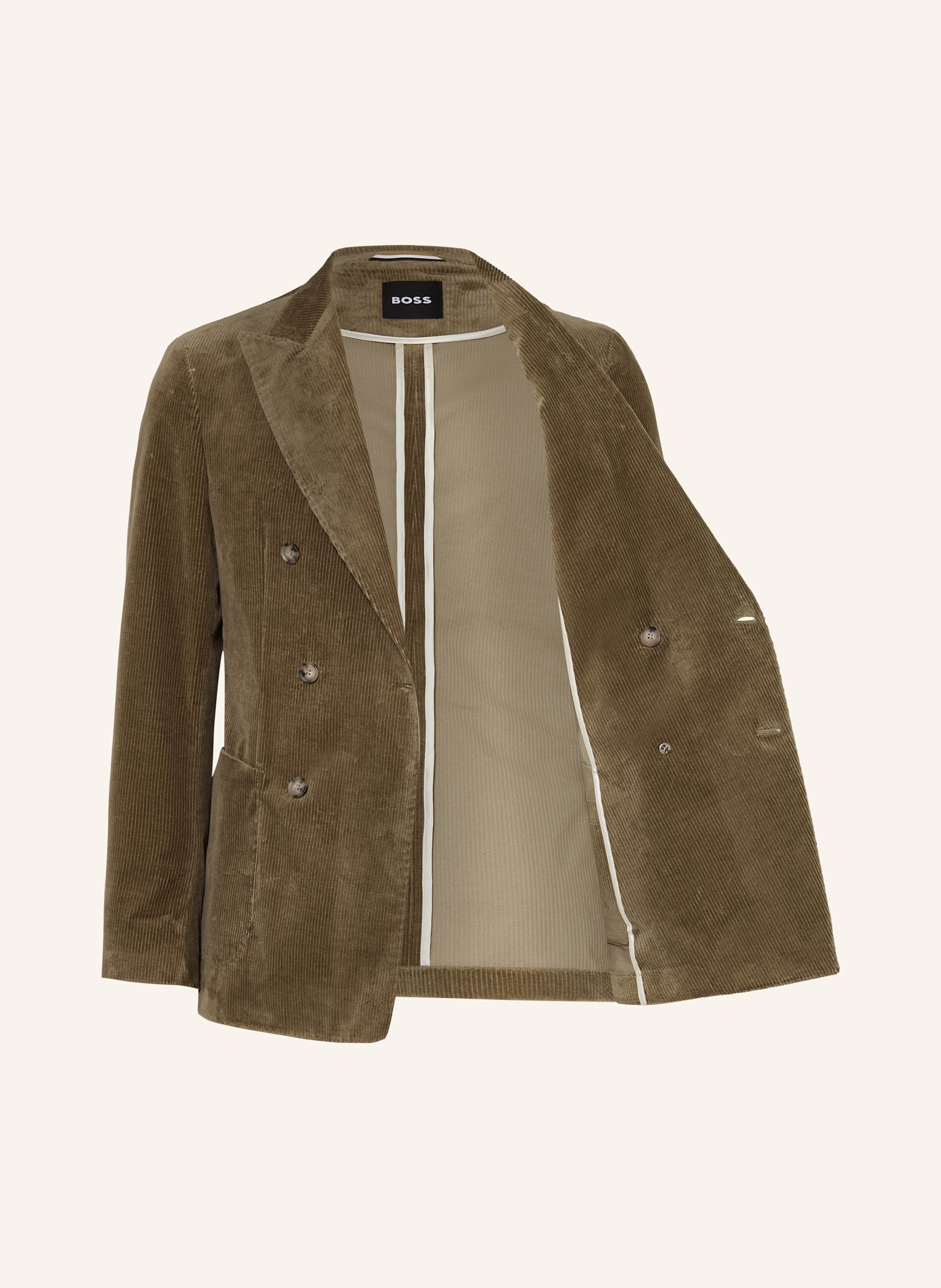 Thumbnail - Boss Anzugsakko Hanry Slim Fit Aus Cord gruen