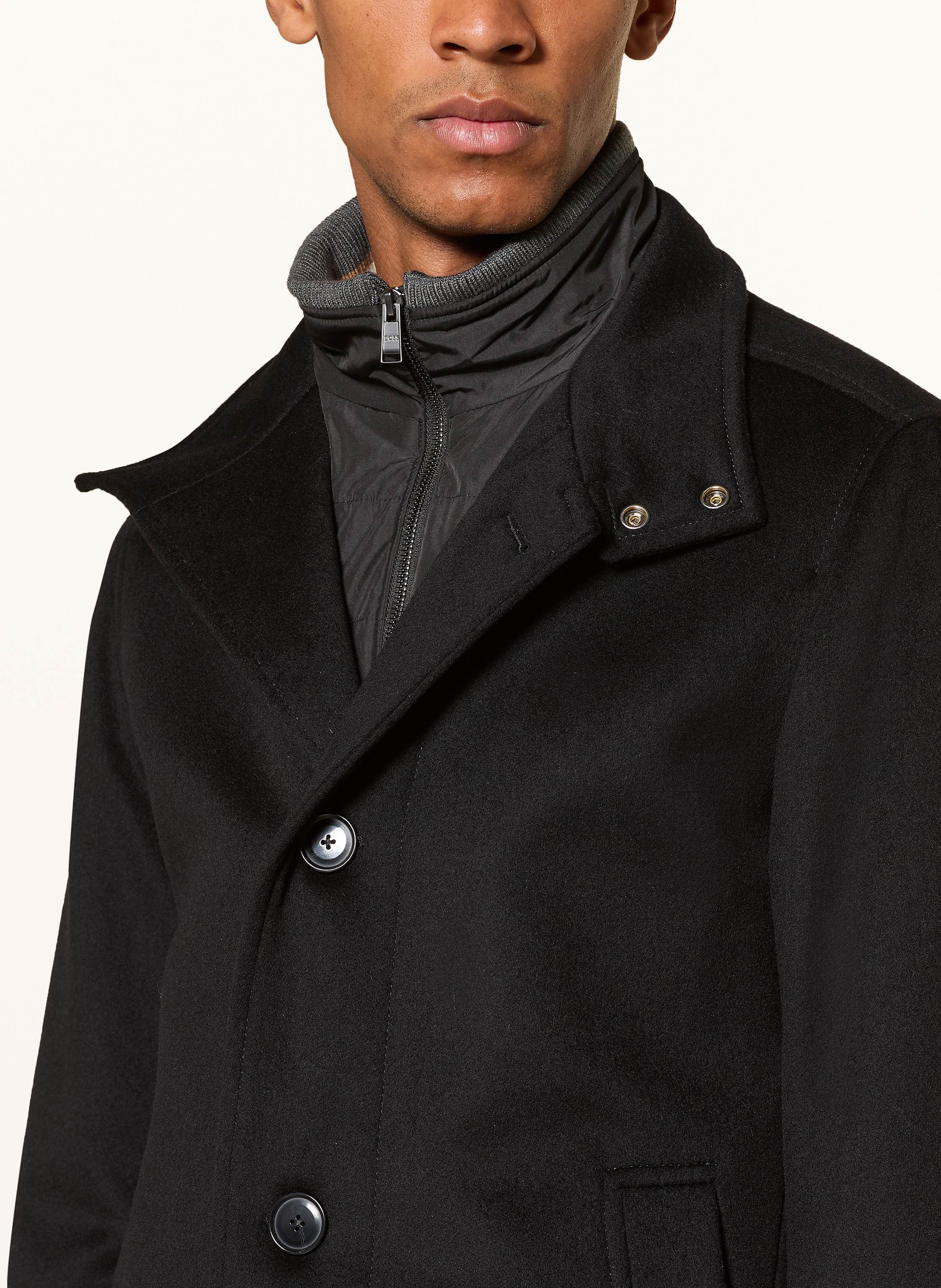 Thumbnail - Boss Wollmantel Coxtan schwarz
