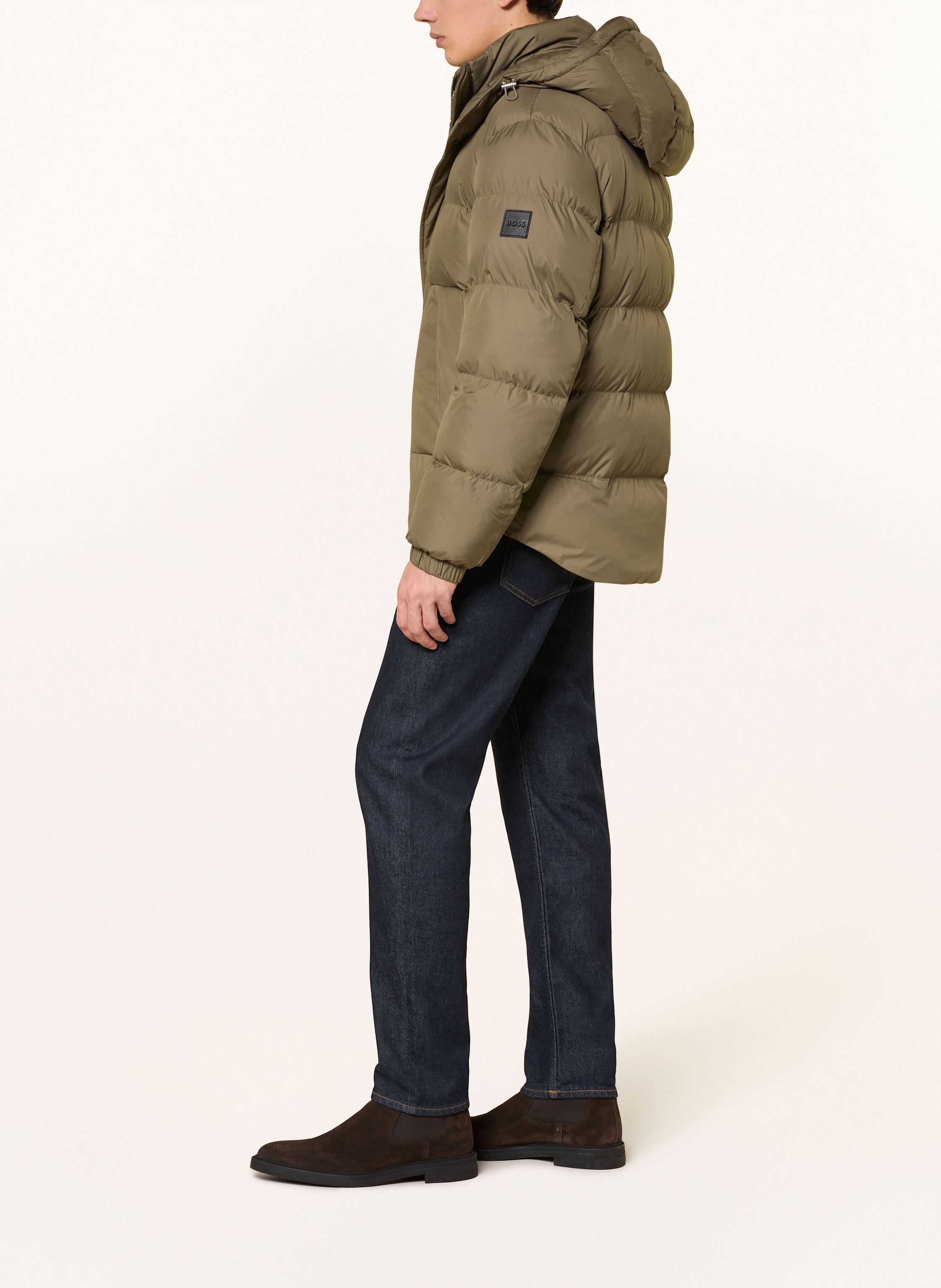 Thumbnail - Boss Steppjacke Corbinian Mit Abnehmbarer Kapuze braun