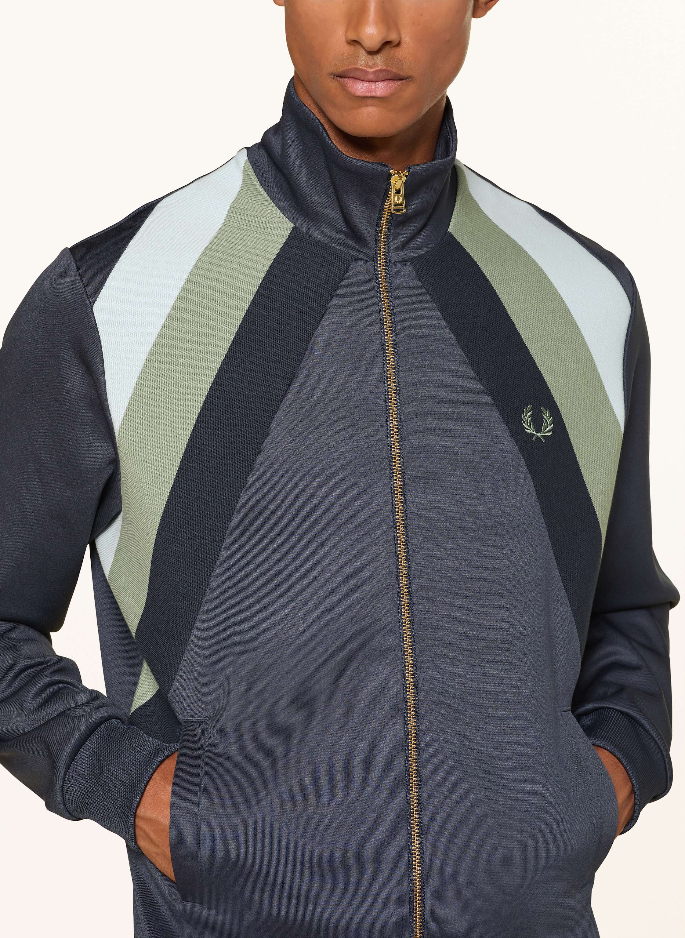 Thumbnail - Fred Perry Sweatjacke blau