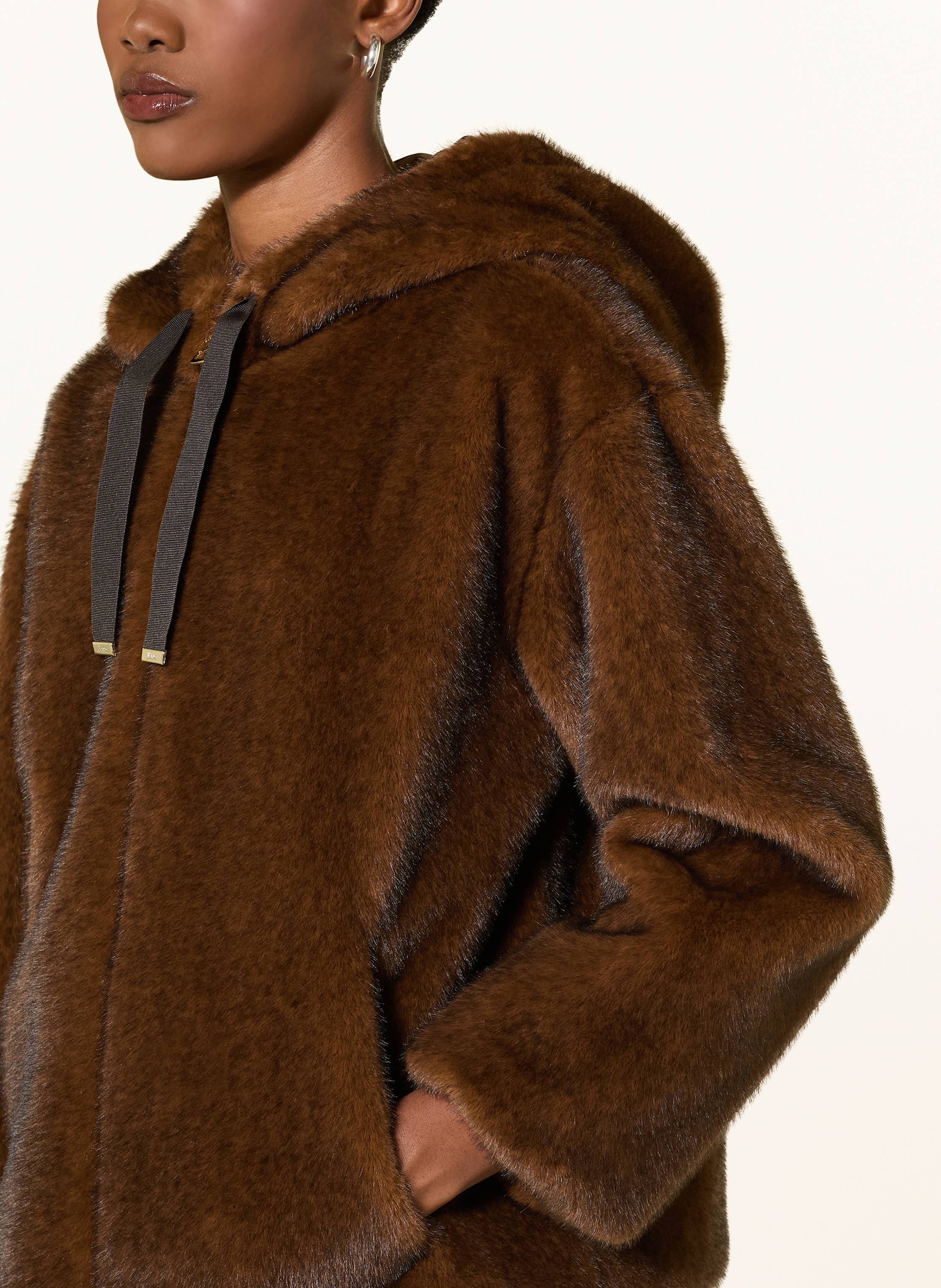 Thumbnail - Herno Kunstpelz-Jacke braun