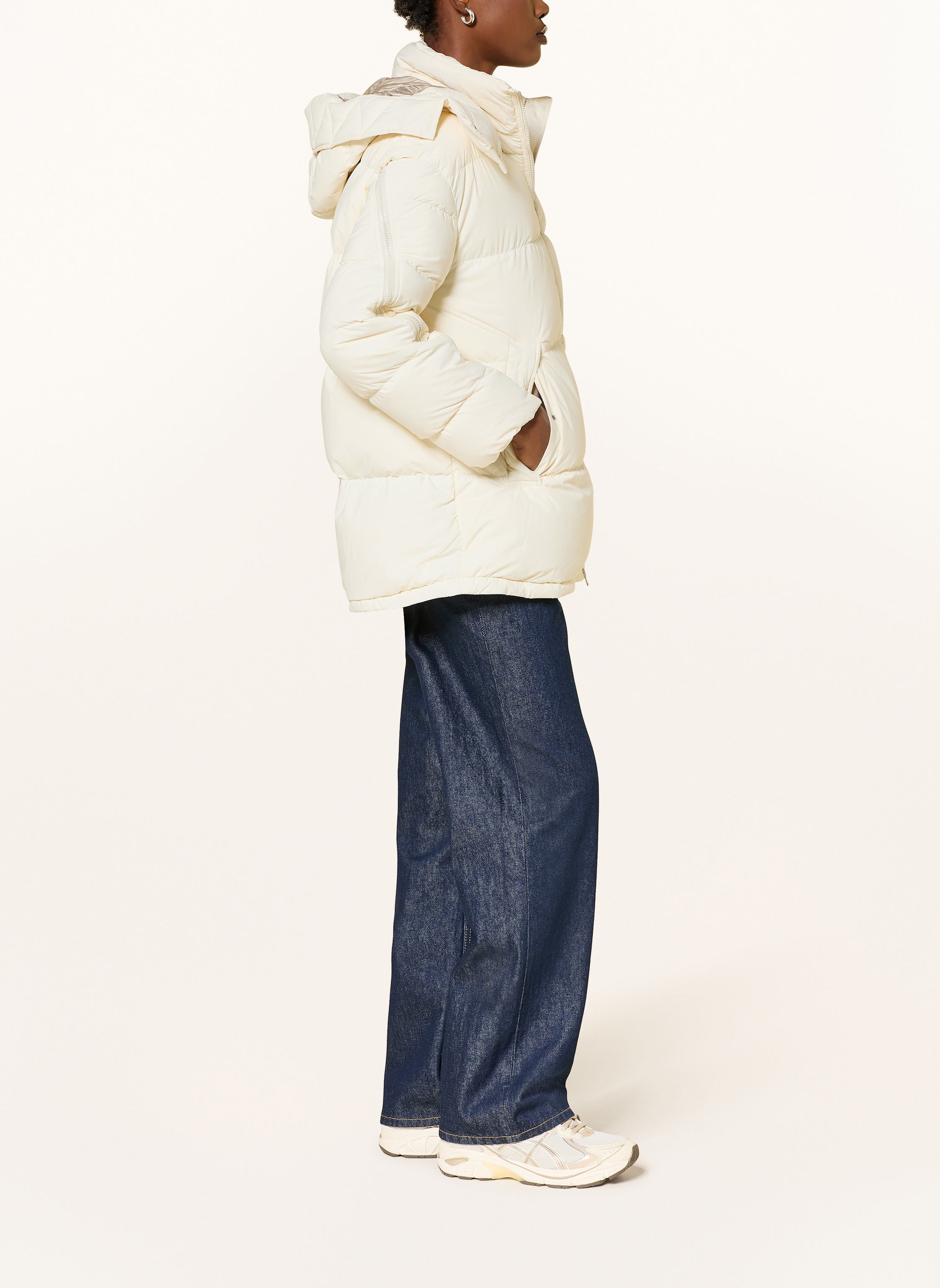 Thumbnail - Herno Daunenjacke Mit Abnehmbarer Kapuze weiss