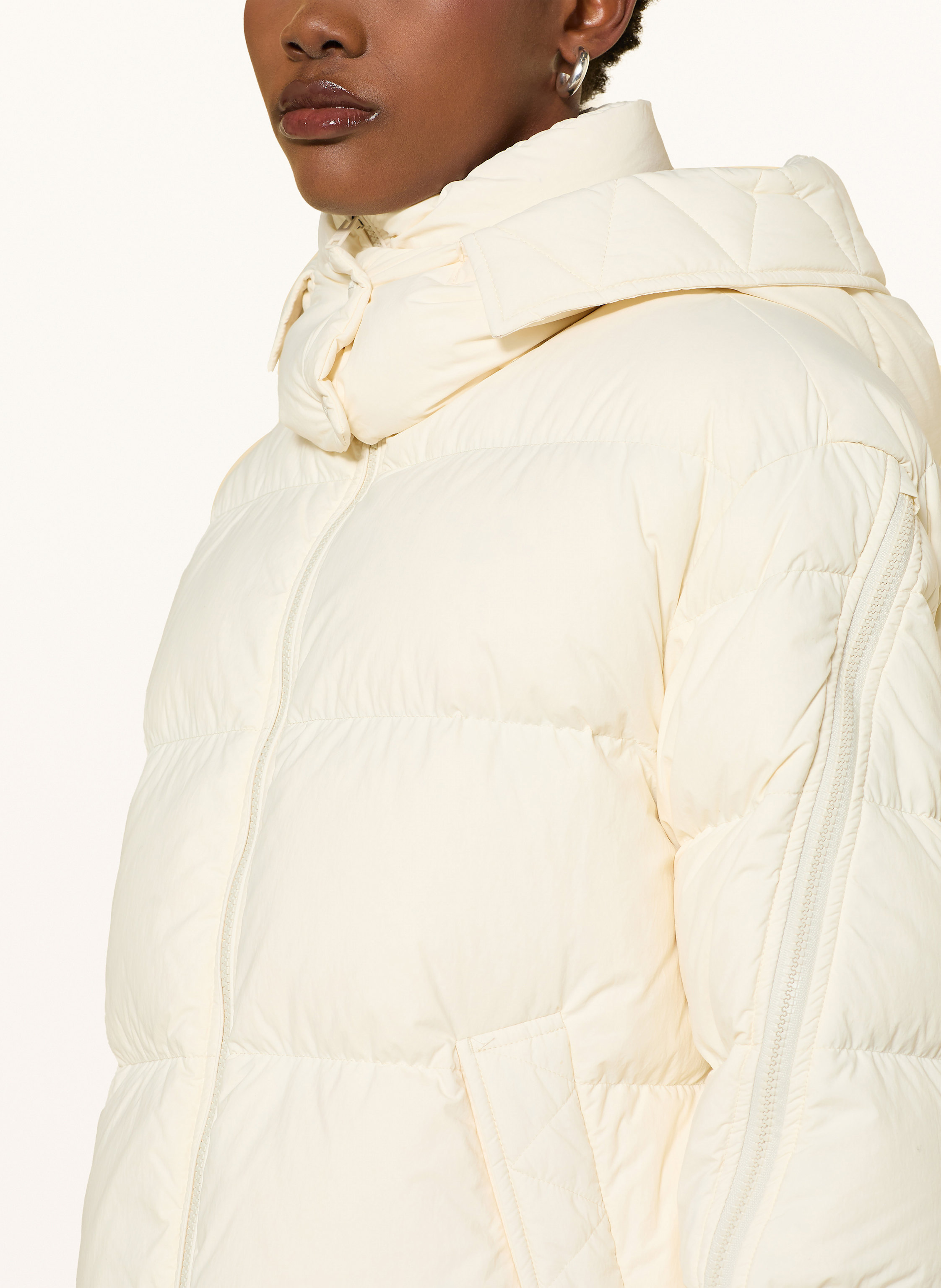 Thumbnail - Herno Daunenjacke Mit Abnehmbarer Kapuze weiss