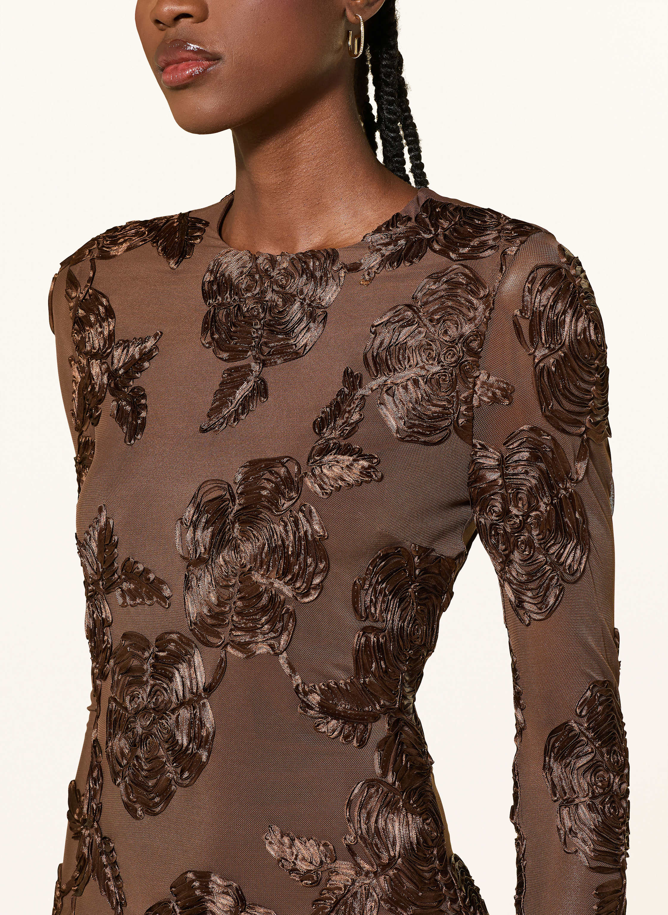 Thumbnail - Rotate Mesh-Kleid braun