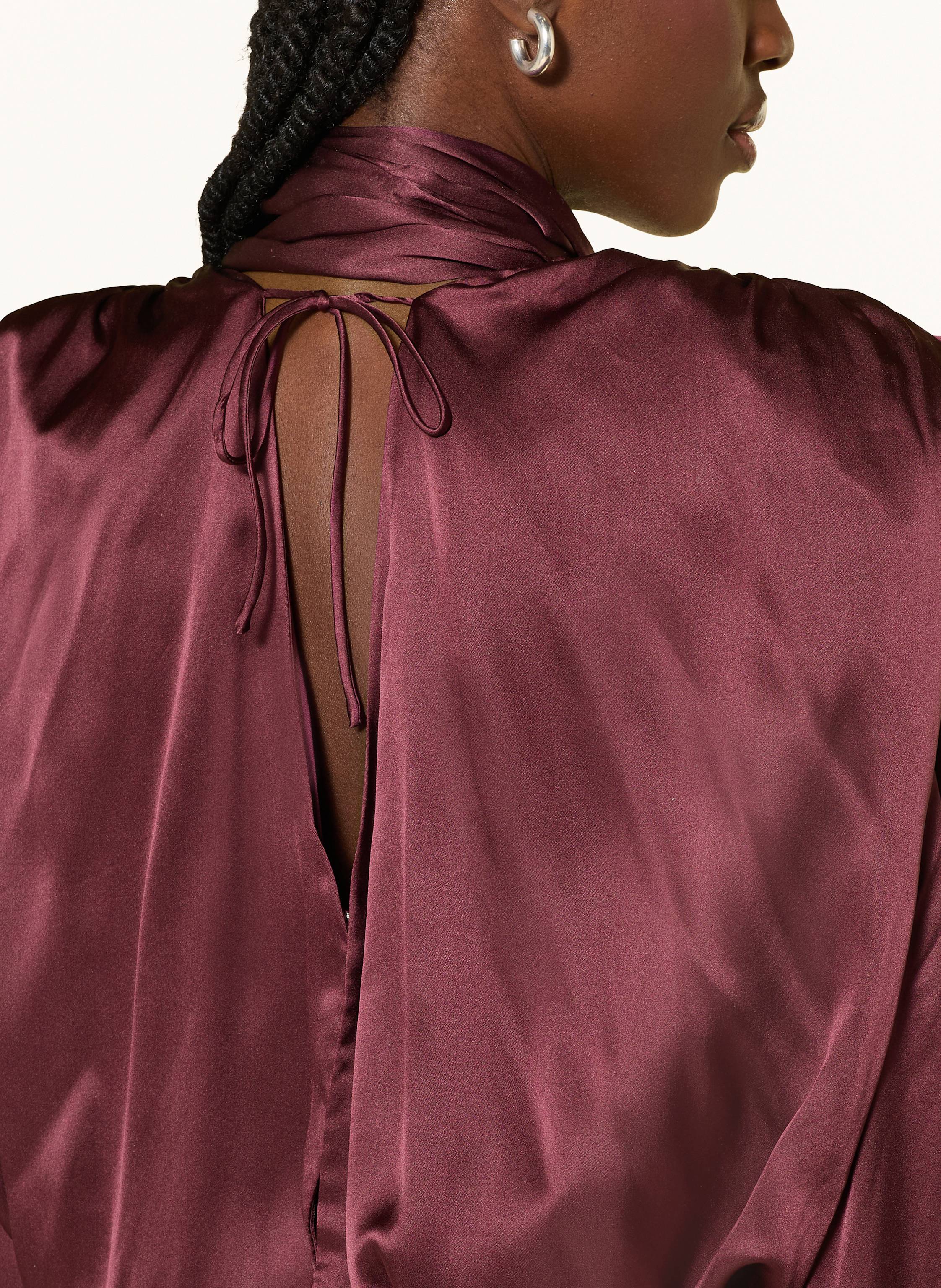 Thumbnail - Rotate Cocktailkleid Aus Seide Mit Abnehmbarer Schluppe rot