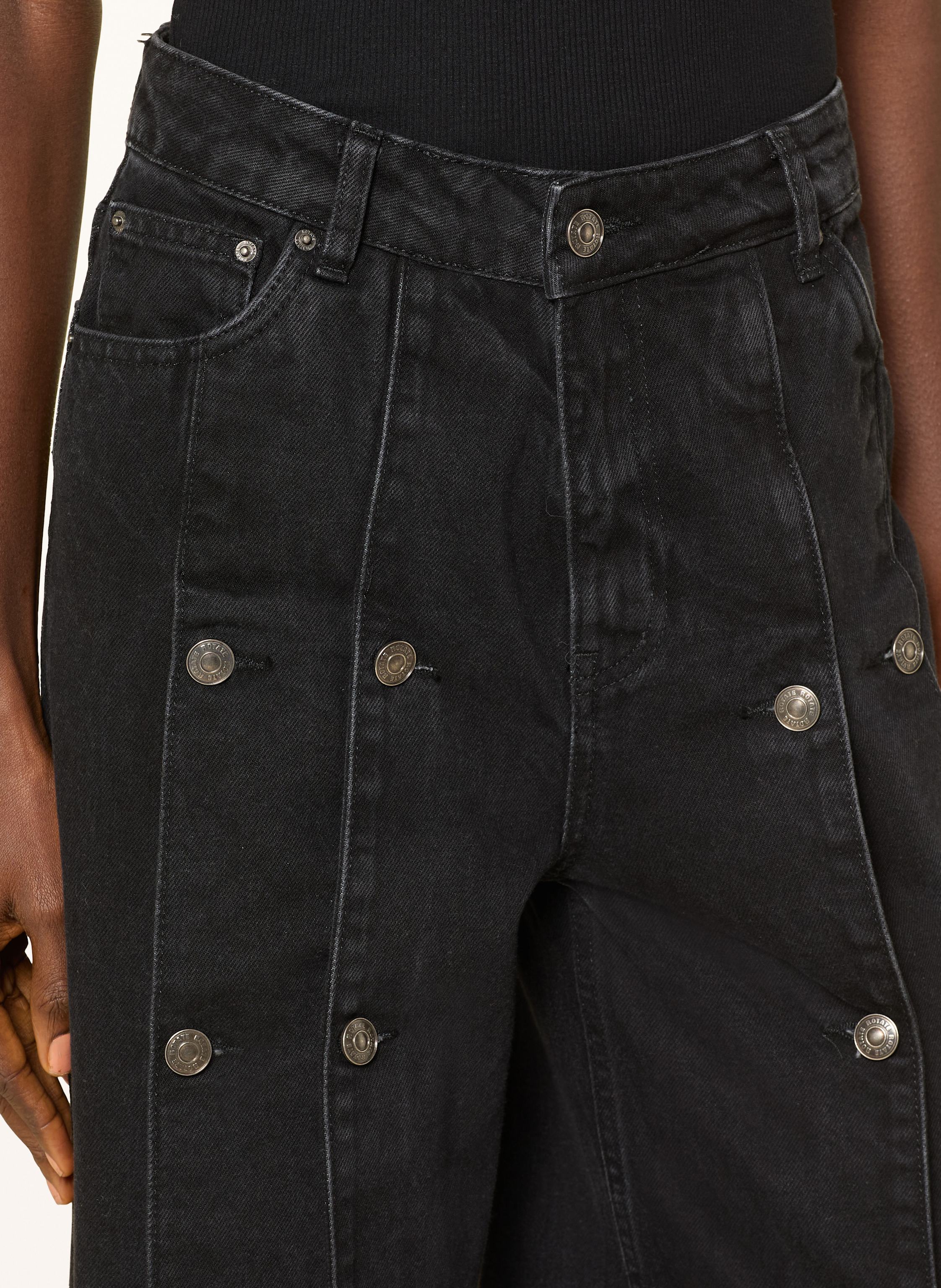 Thumbnail - Rotate Wide Leg Jeans schwarz