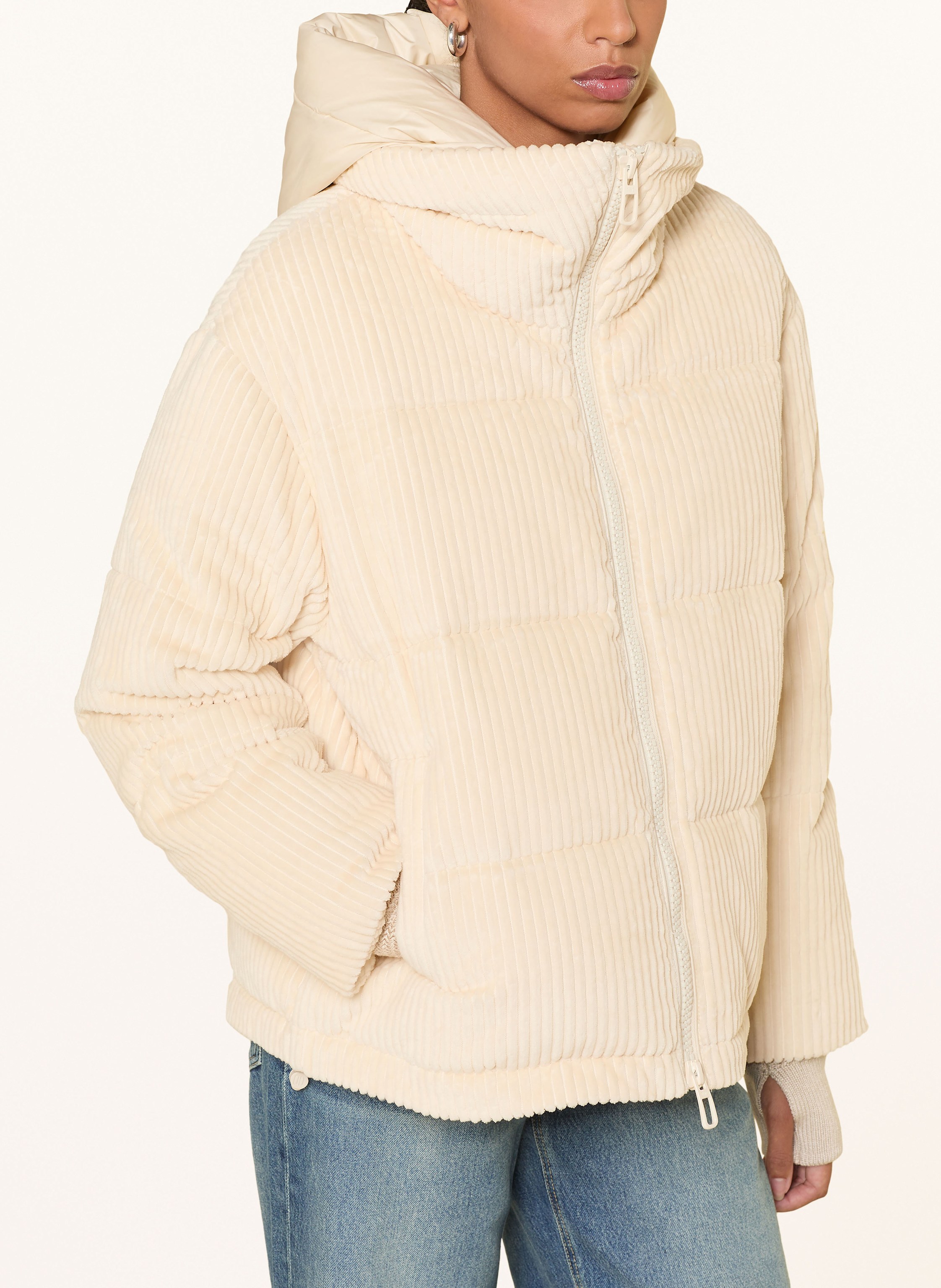 Thumbnail - Duno Daunenjacke Lora Aus Cord weiss