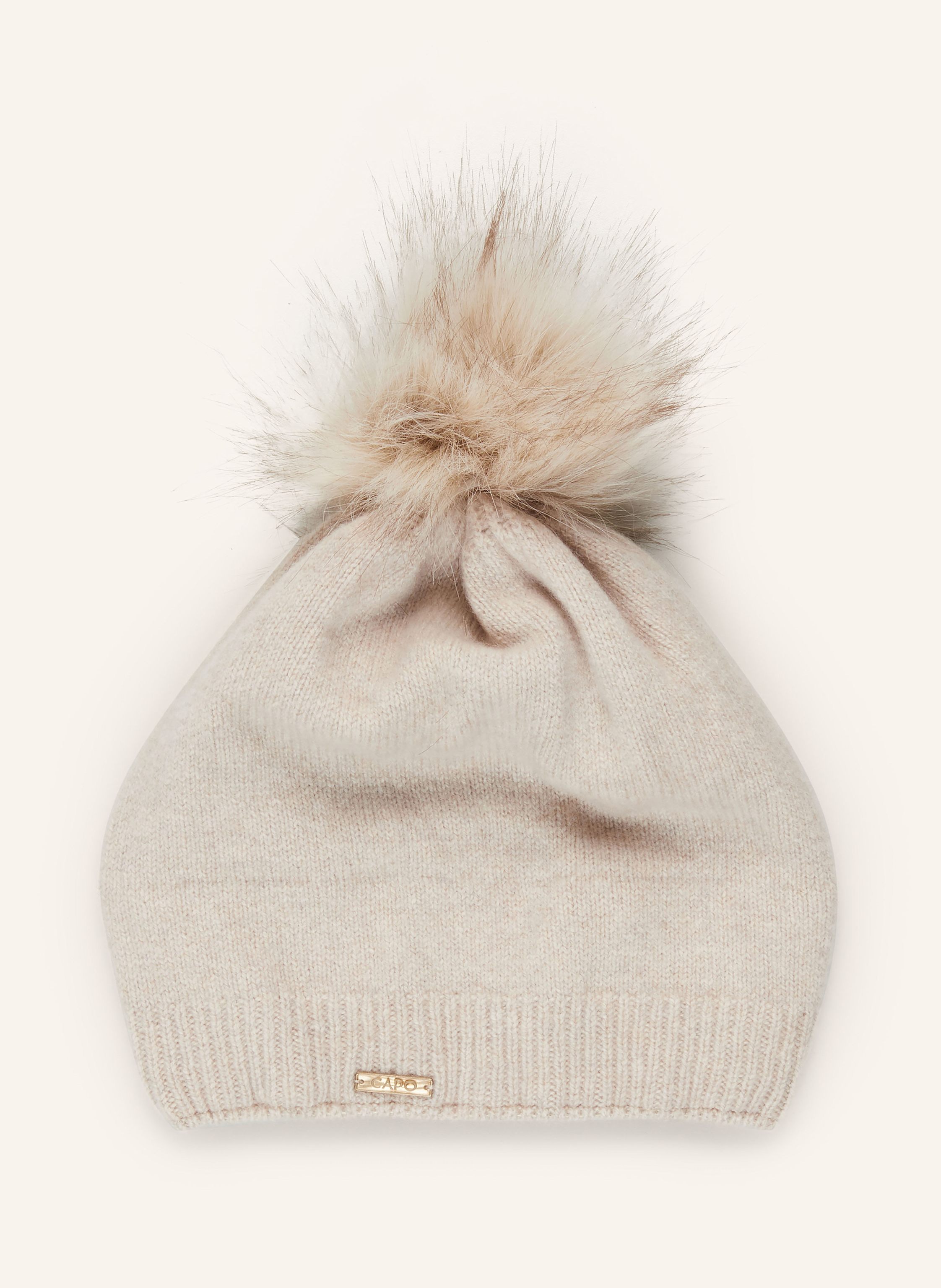 Capo Mütze Mit Cashmere beige