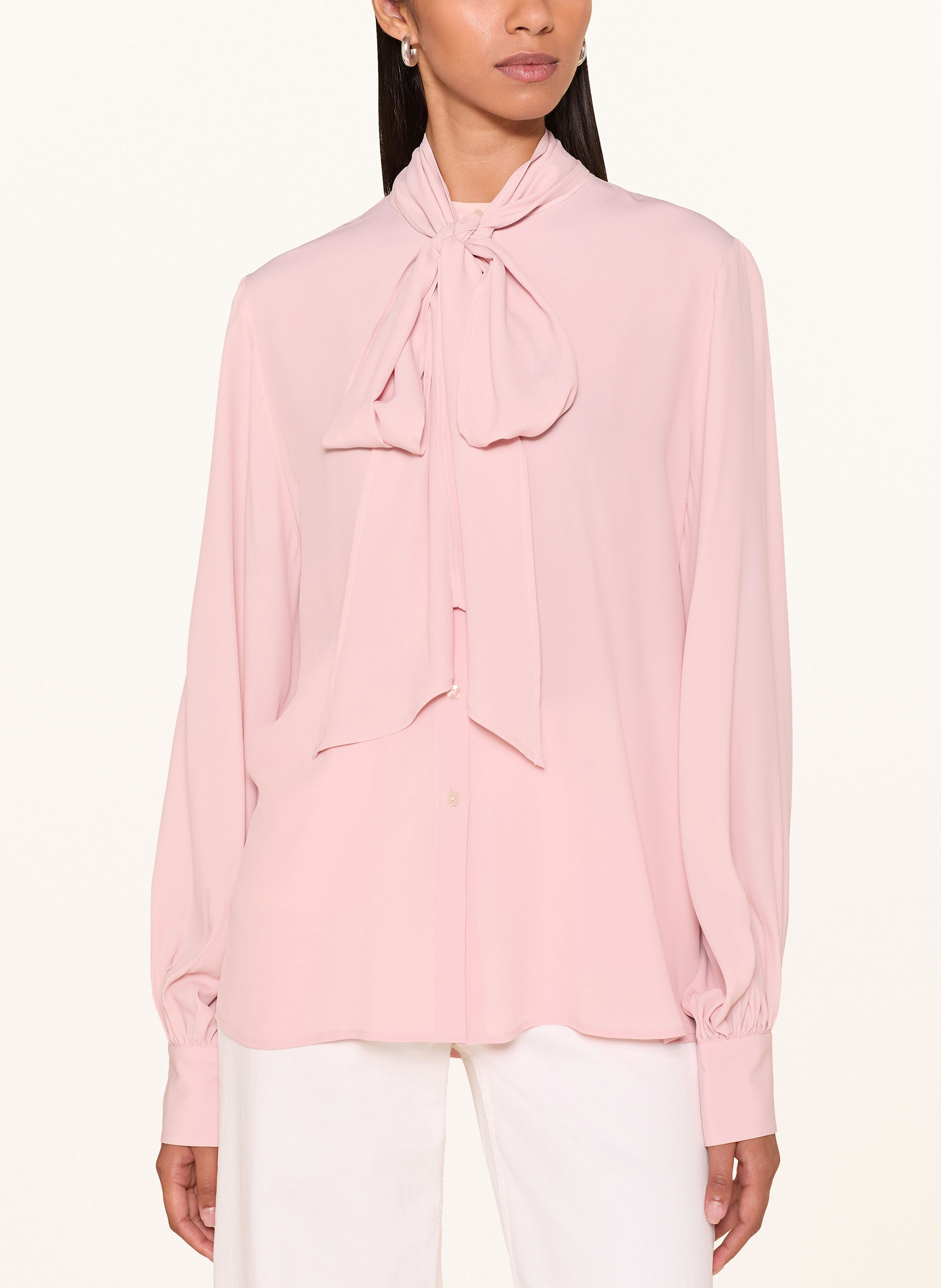Thumbnail - Émanou Bluse Mit Seide Und Abnehmbarer Schluppe rosa