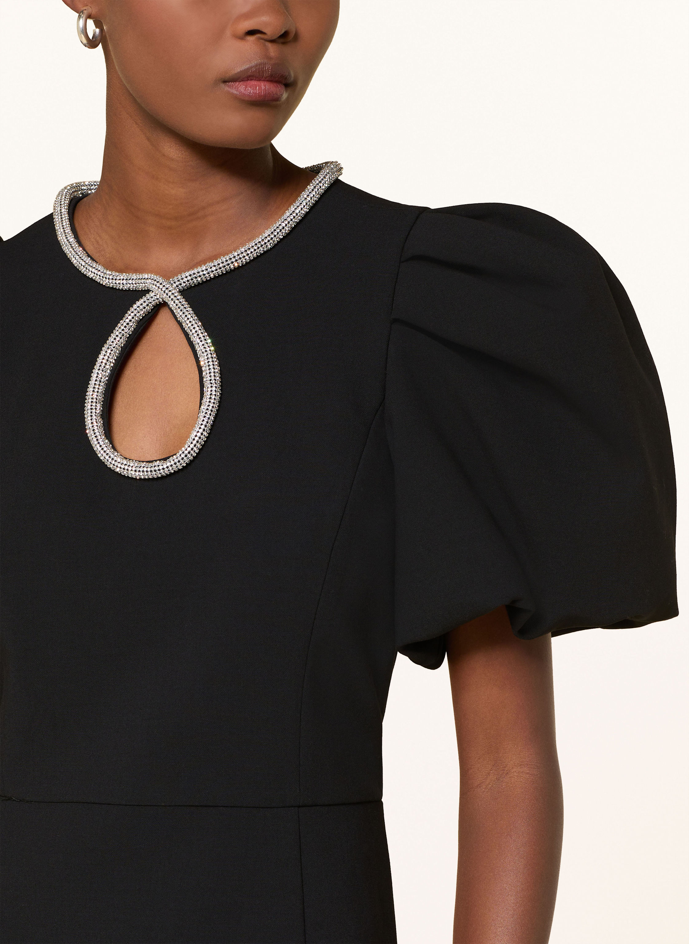 Thumbnail - Essentiel Antwerp Etuikleid Ijingle Mit Schmucksteinen schwarz