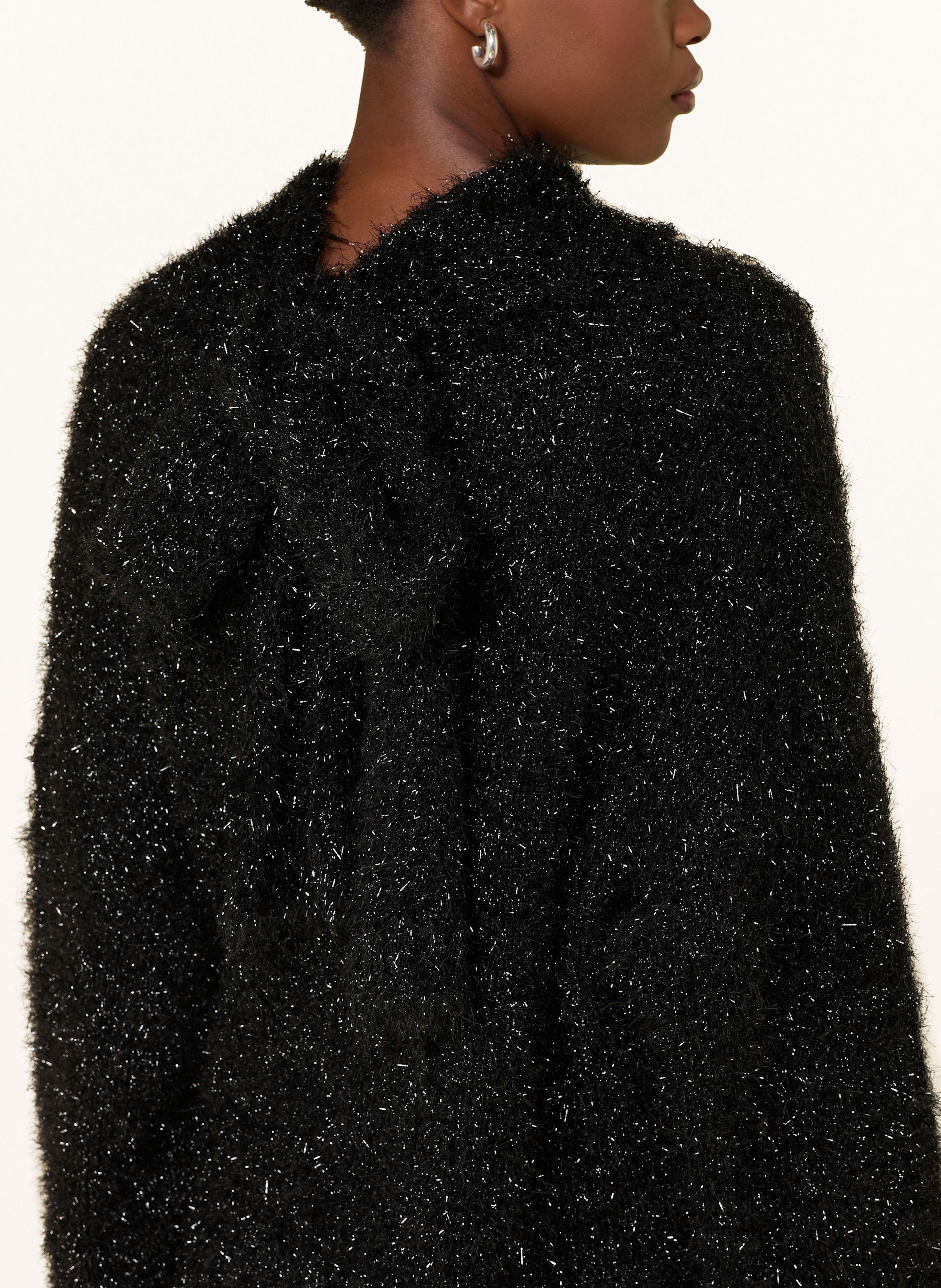 Thumbnail - Essentiel Antwerp Pullover Istrana Mit Glitzergarn Und Schluppe schwarz