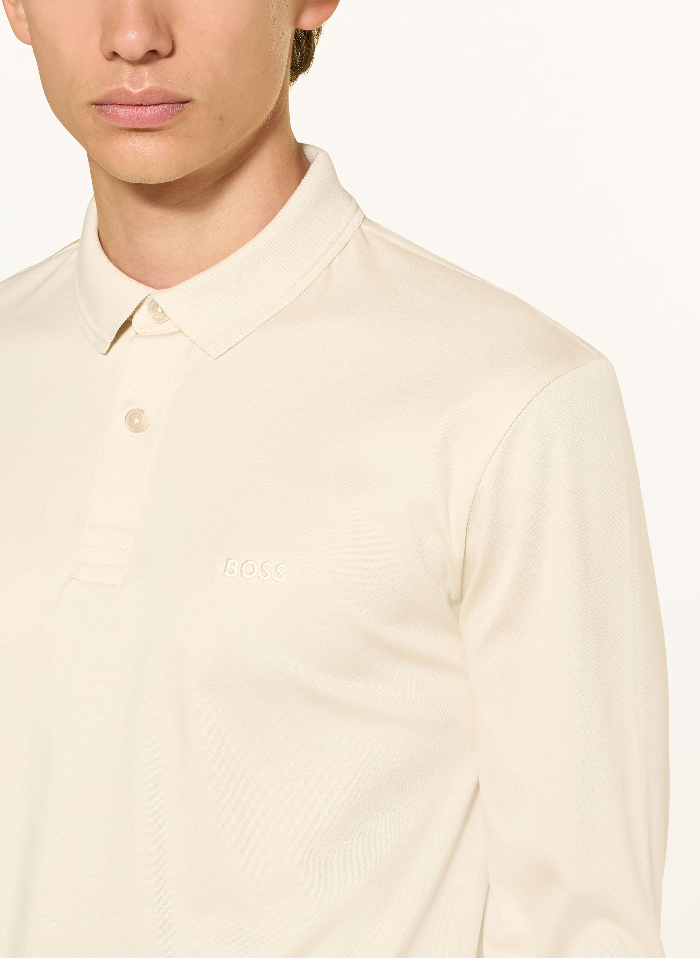 Thumbnail - Boss Jersey-Poloshirt Pirol Regular Fit weiss