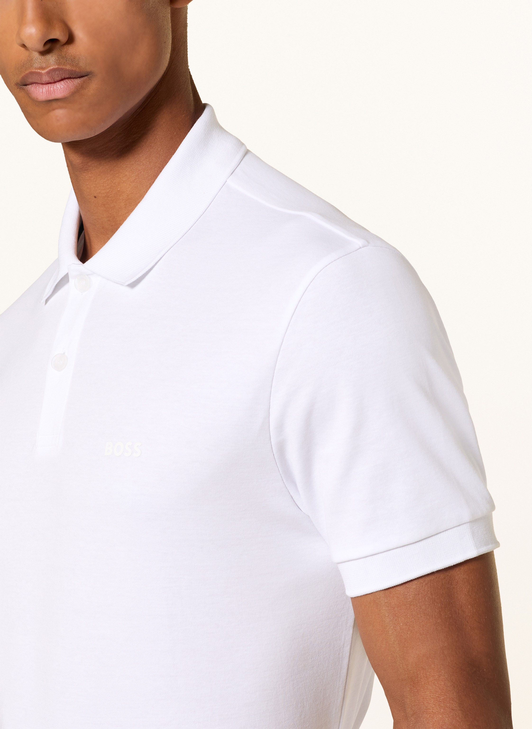 Thumbnail - Boss Jersey-Poloshirt Pio Regular Fit weiss