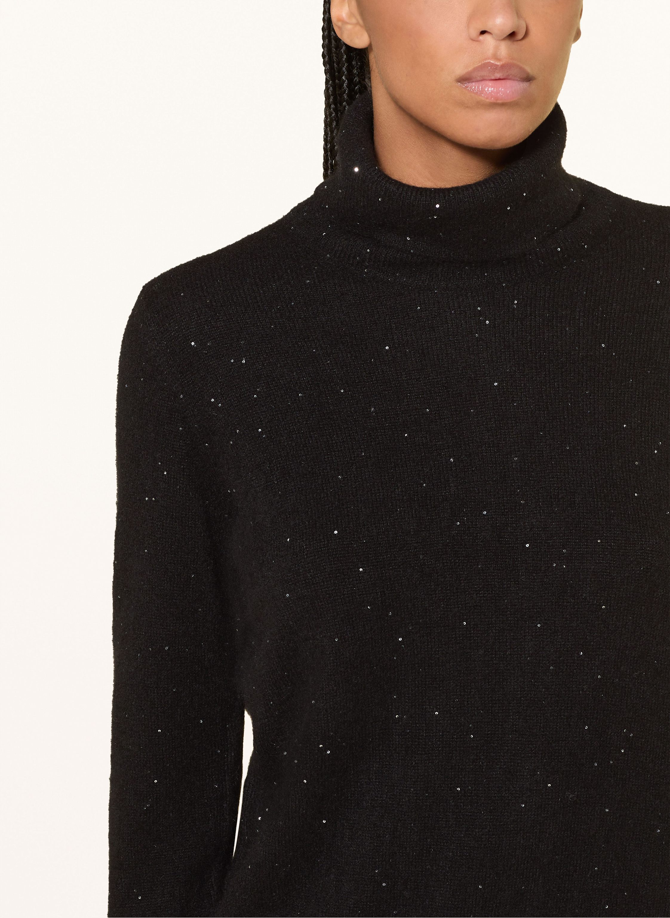 Thumbnail - Allude Rollkragenpullover Mit Cashmere Und Seide schwarz