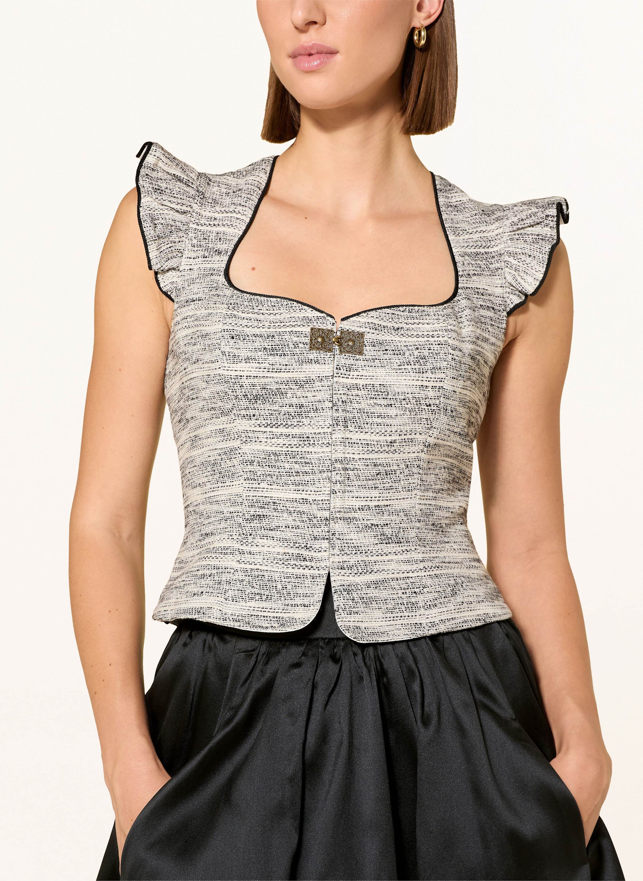 Thumbnail - Krüger Trachtenmieder Selestia Aus Tweed weiss