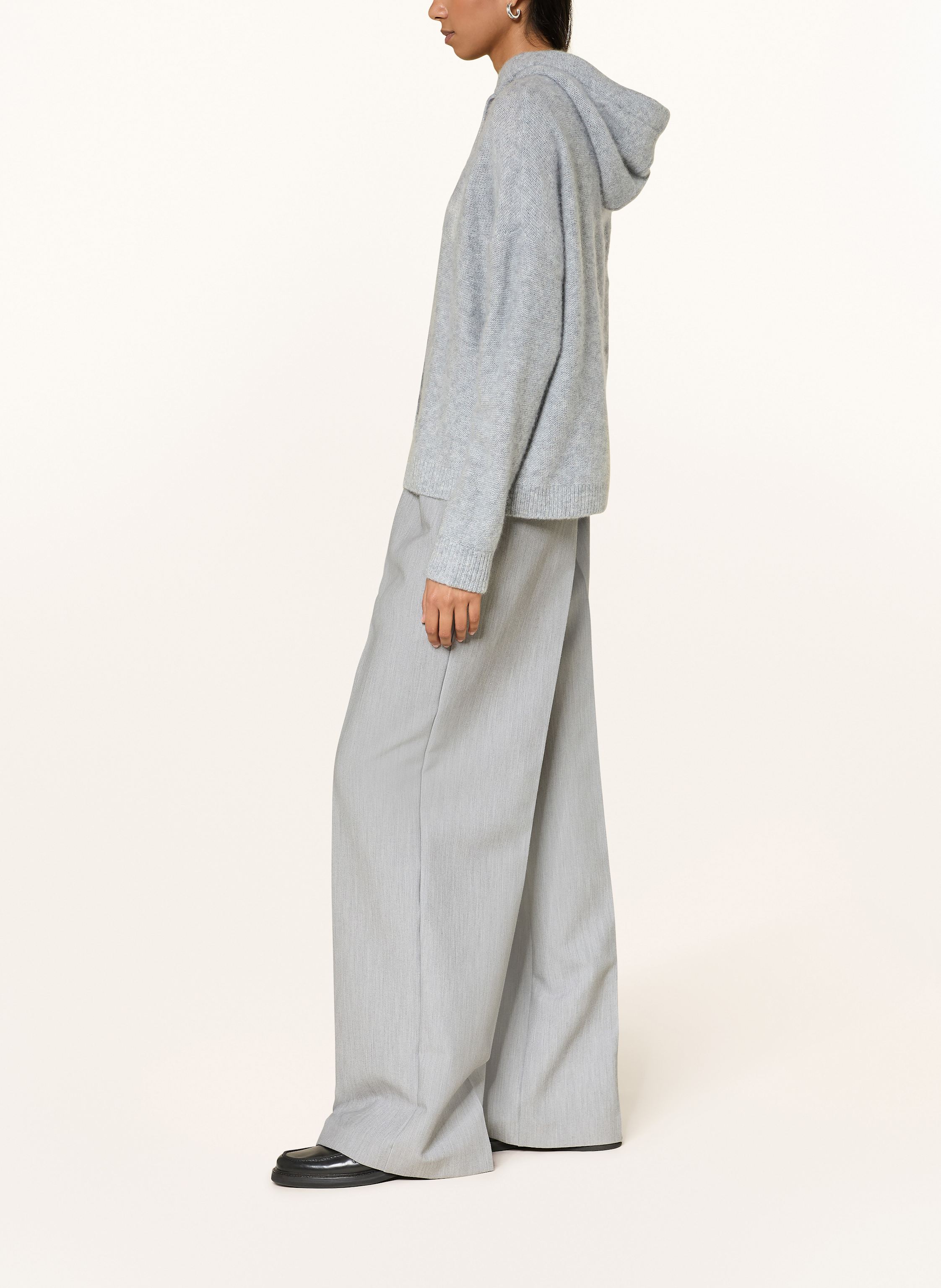 Thumbnail - Hemisphere Strick-Hoodie Mit Cashmere grau