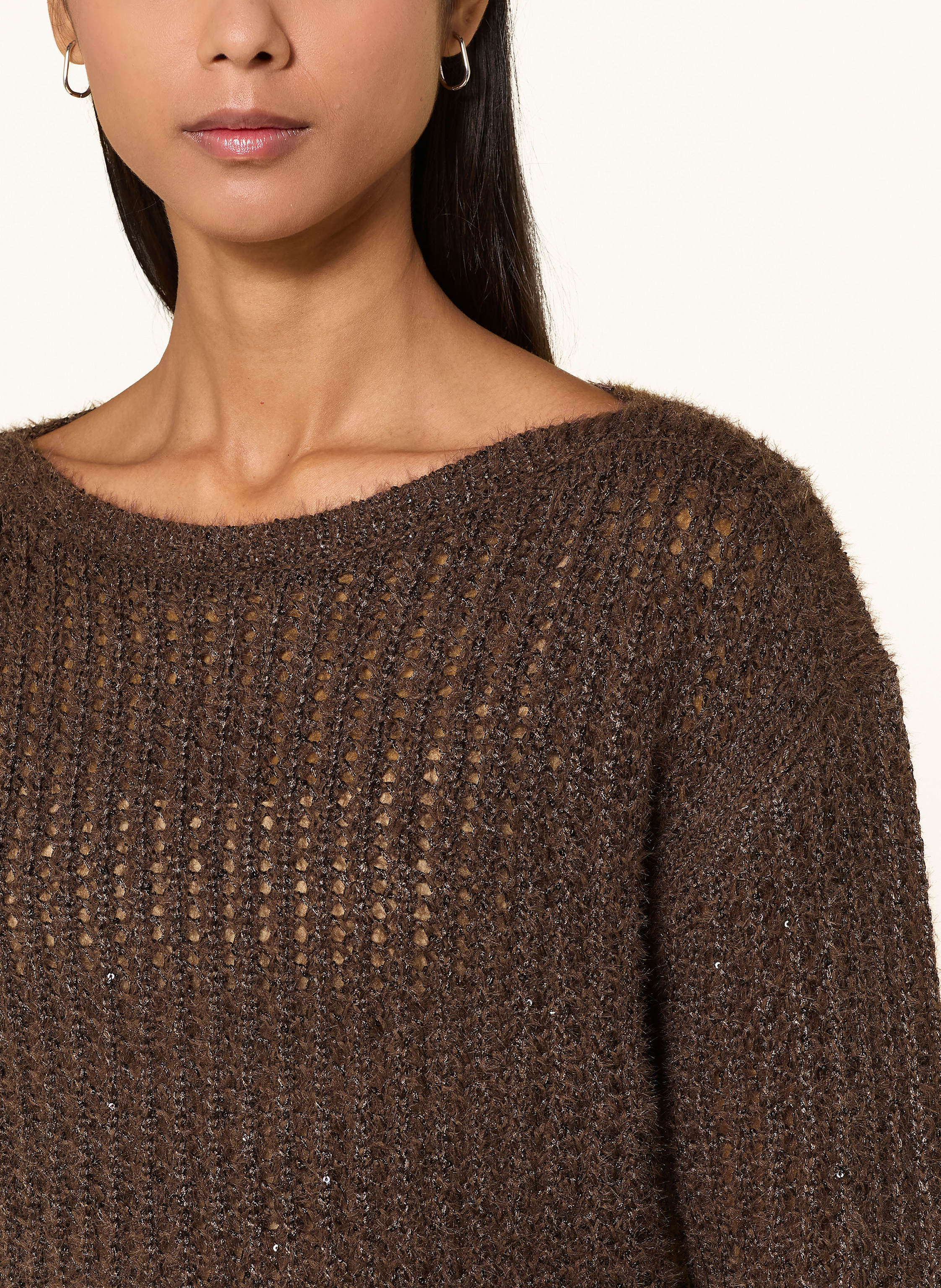 Thumbnail - Betty Barclay Pullover Mit Pailletten braun