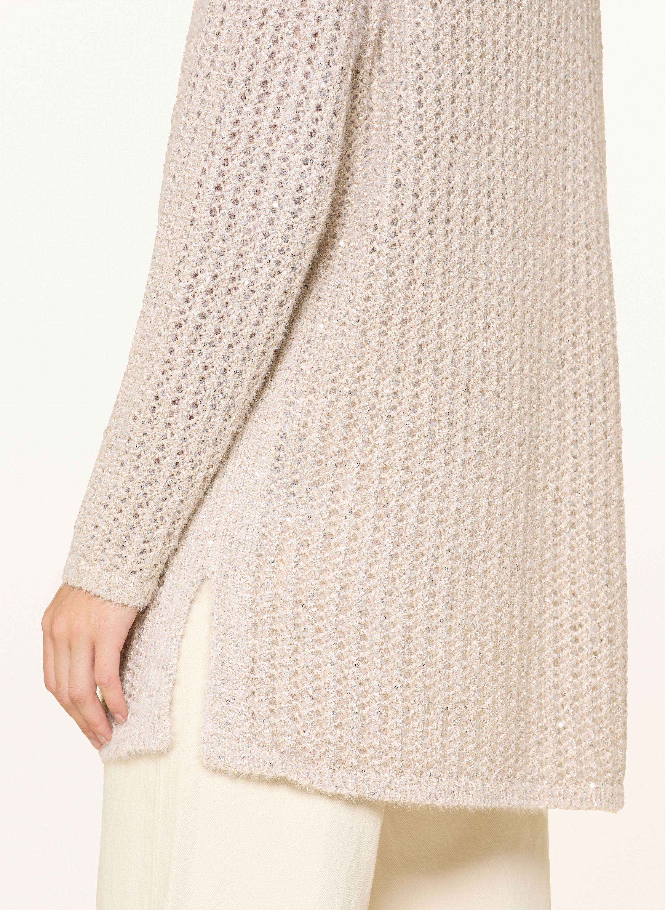 Thumbnail - Betty Barclay Strickhülle Mit Pailletten beige